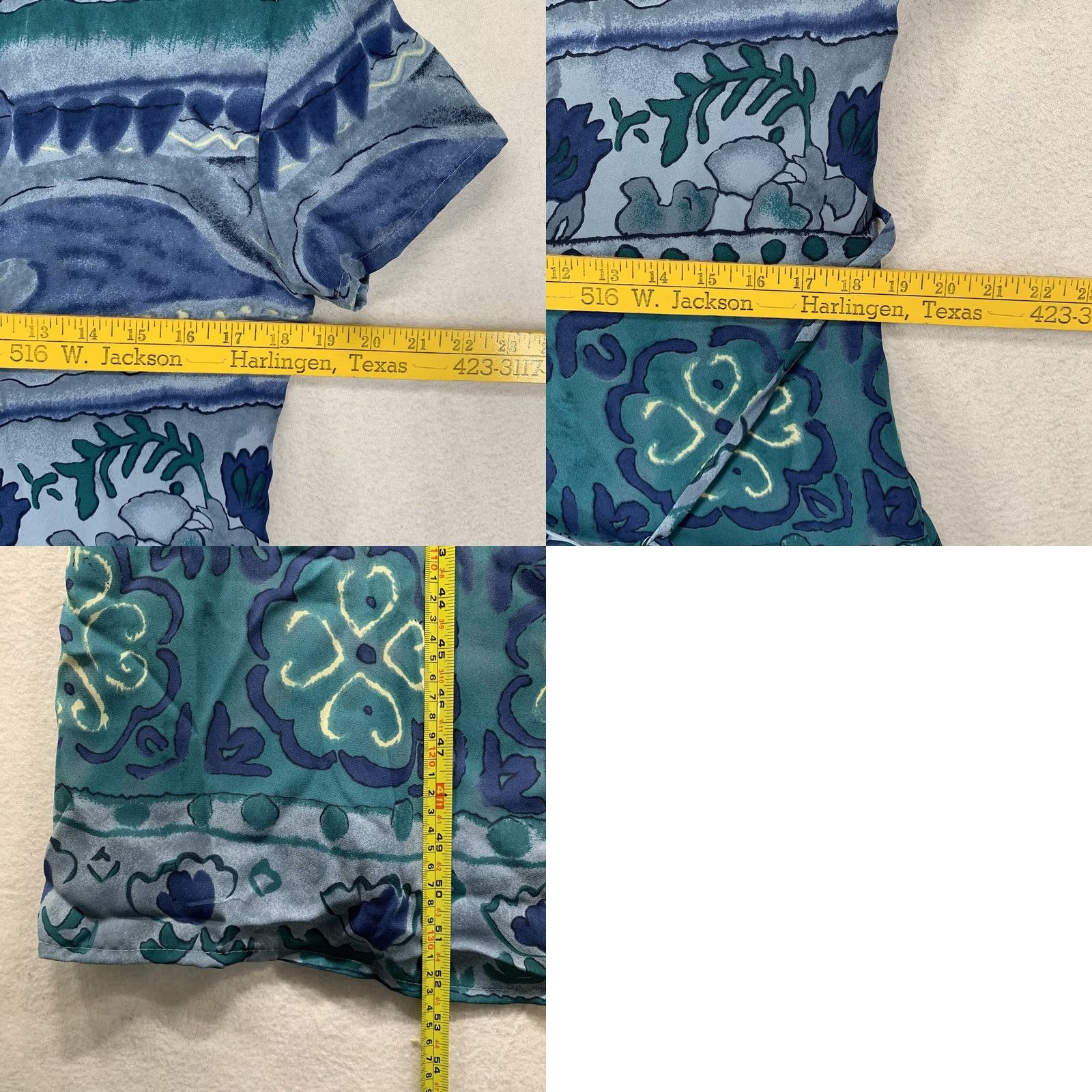 VIBE VINTAGE JBS Maxi Dress Size 6 Blue Beach Vibes Waves Art Print String Belt Women 80s 90s Size M / US 6-8 / IT 42-44 - 10 Thumbnail