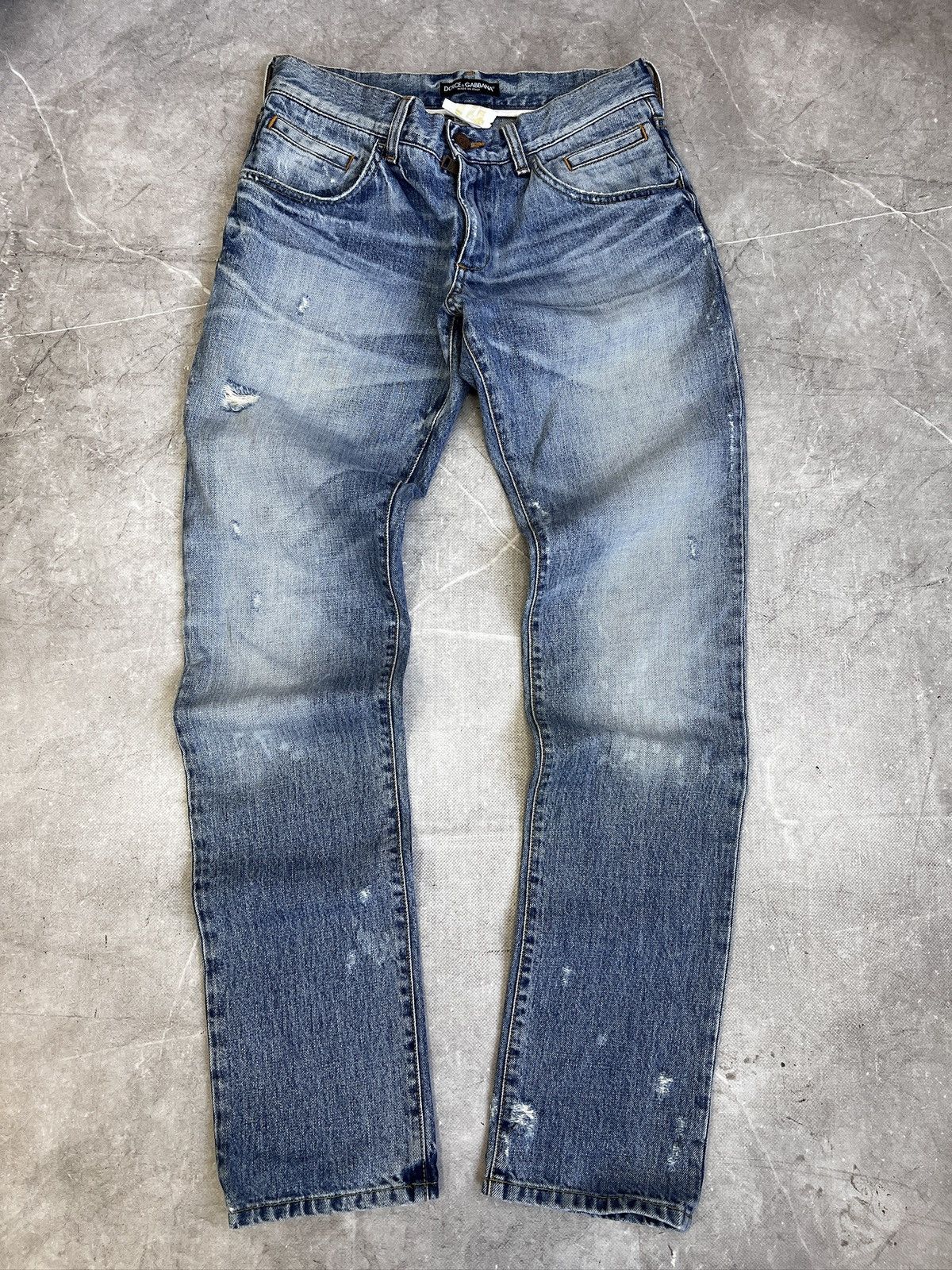 Dolce & Gabbana Dolce Gabbana Denim Slim Jeans Distressed Y2K Size US 30 / EU 46 - 2 Thumbnail