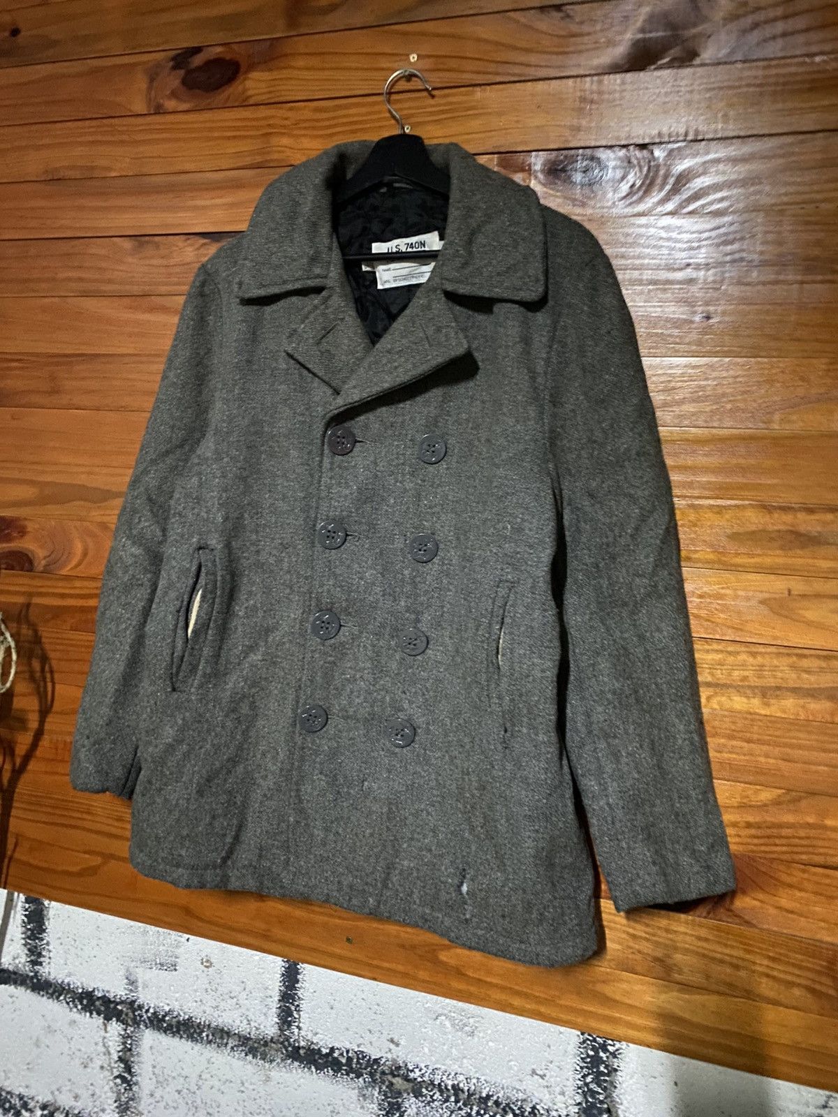Schott Vintage Schott NYC U.S. 740N Wool Pea Coat Navy-Style Size US S / EU 44-46 / 1 - 4 Thumbnail