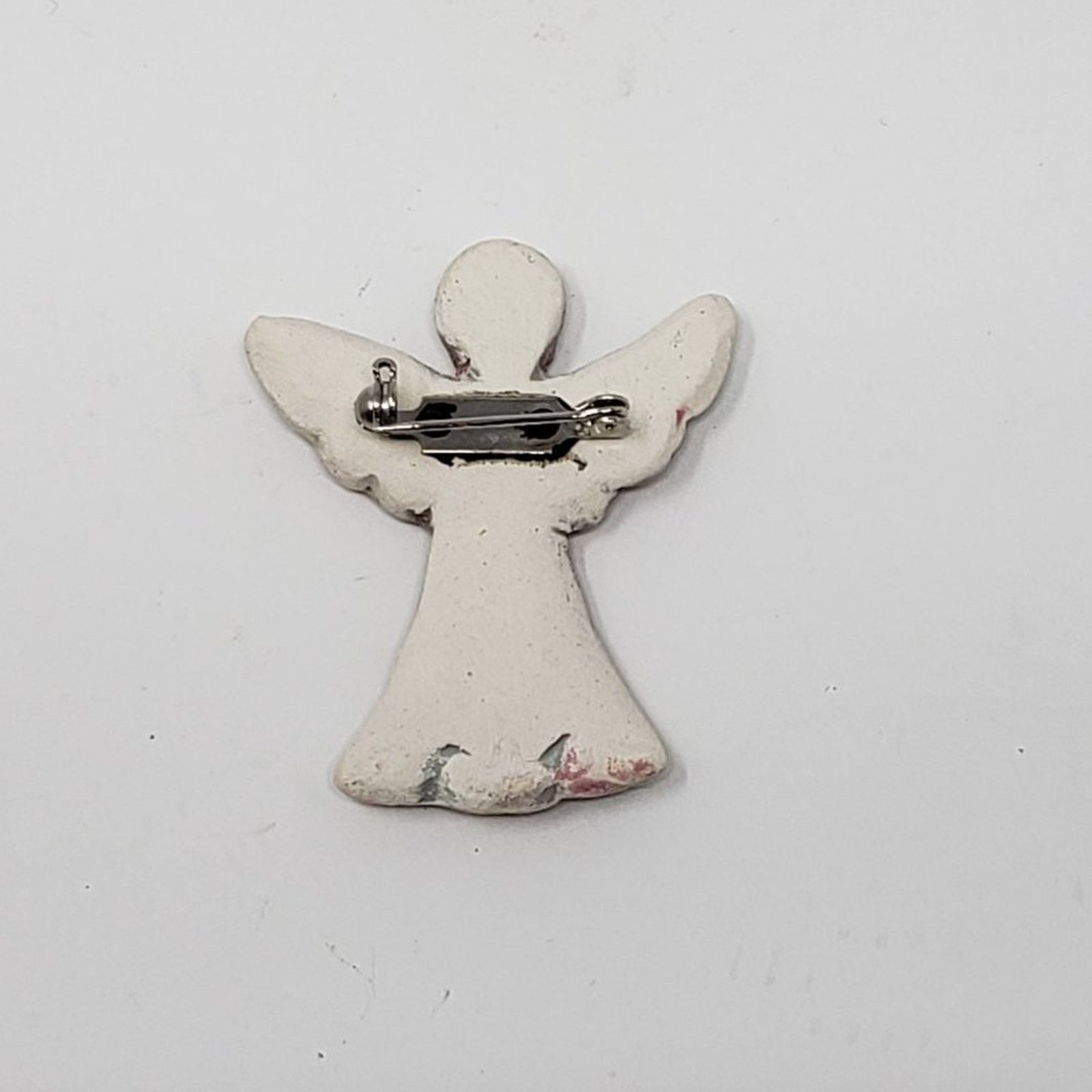 Other Handcrafted Ceramic Angel Pin Multicolor Marbled Size ONE SIZE - 3 Thumbnail