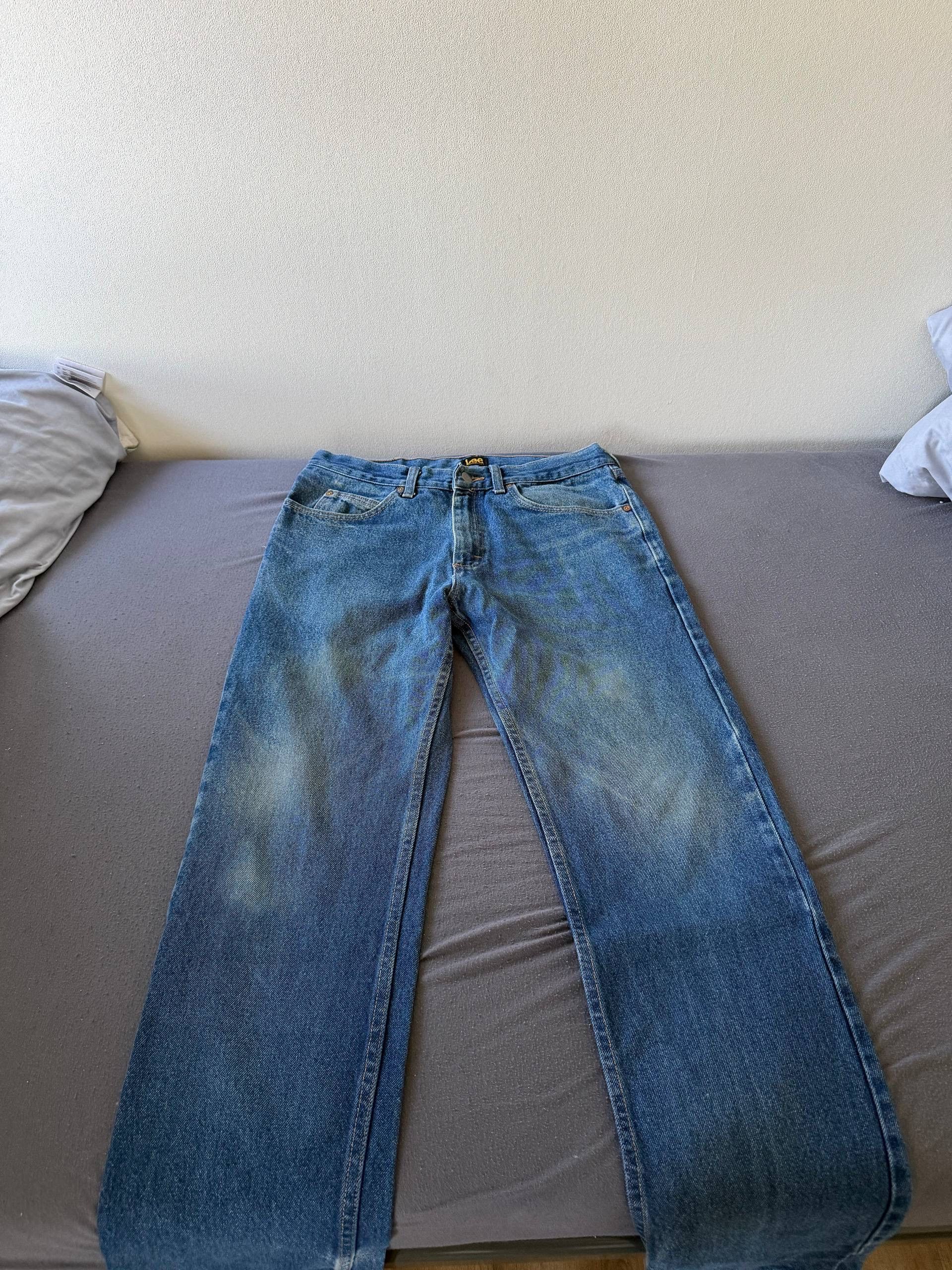 Lee Vintage 90s Lee Washed Blue Denim Baggy Pants Y2K Rare Size US 32 / EU 48 - 1 Thumbnail