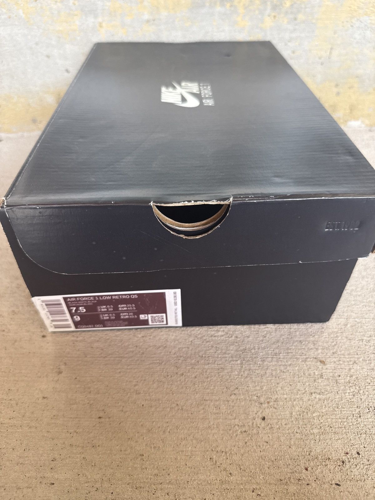Nike Nike Air Force 1 Low Retro QS Black/White size 7.5 US M Size US 7.5 / EU 40-41 - 7 Thumbnail