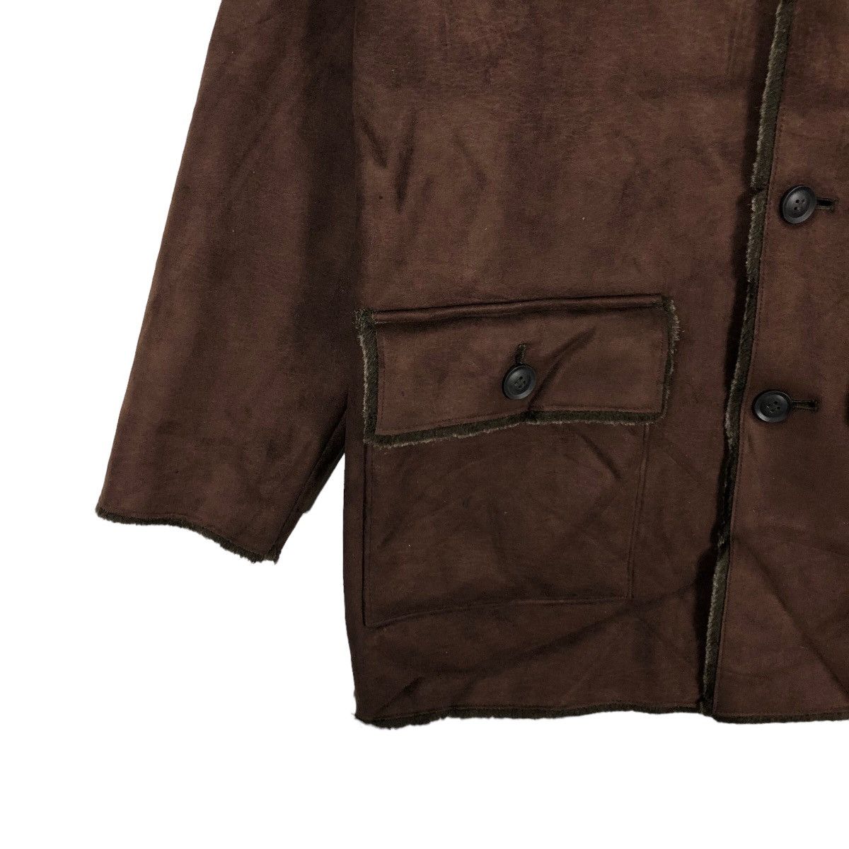 Japanese Brand 🔥90’s Suede Mink Fur Lining Jacket Cox Issey Miyake Japan Size US M / EU 48-50 / 2 - 4 Thumbnail