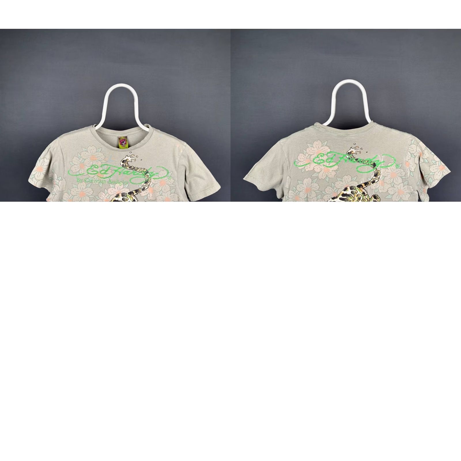Ed Hardy Ed Hardy T-Shirt Mens S Gray Cotton Crew Neck Short Sleeve Top Size US S / EU 44-46 / 1 - 8 Thumbnail