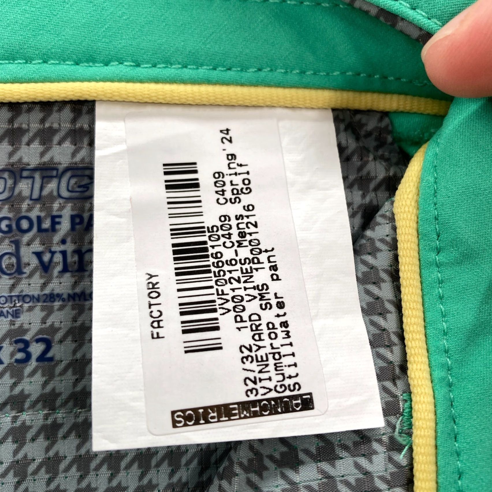 Vineyard Vines Vineyard Vines On The Go Stillwater Golf Pants Mens 32x32 Green Performance Tech Size US 32 / EU 48 - 5 Thumbnail