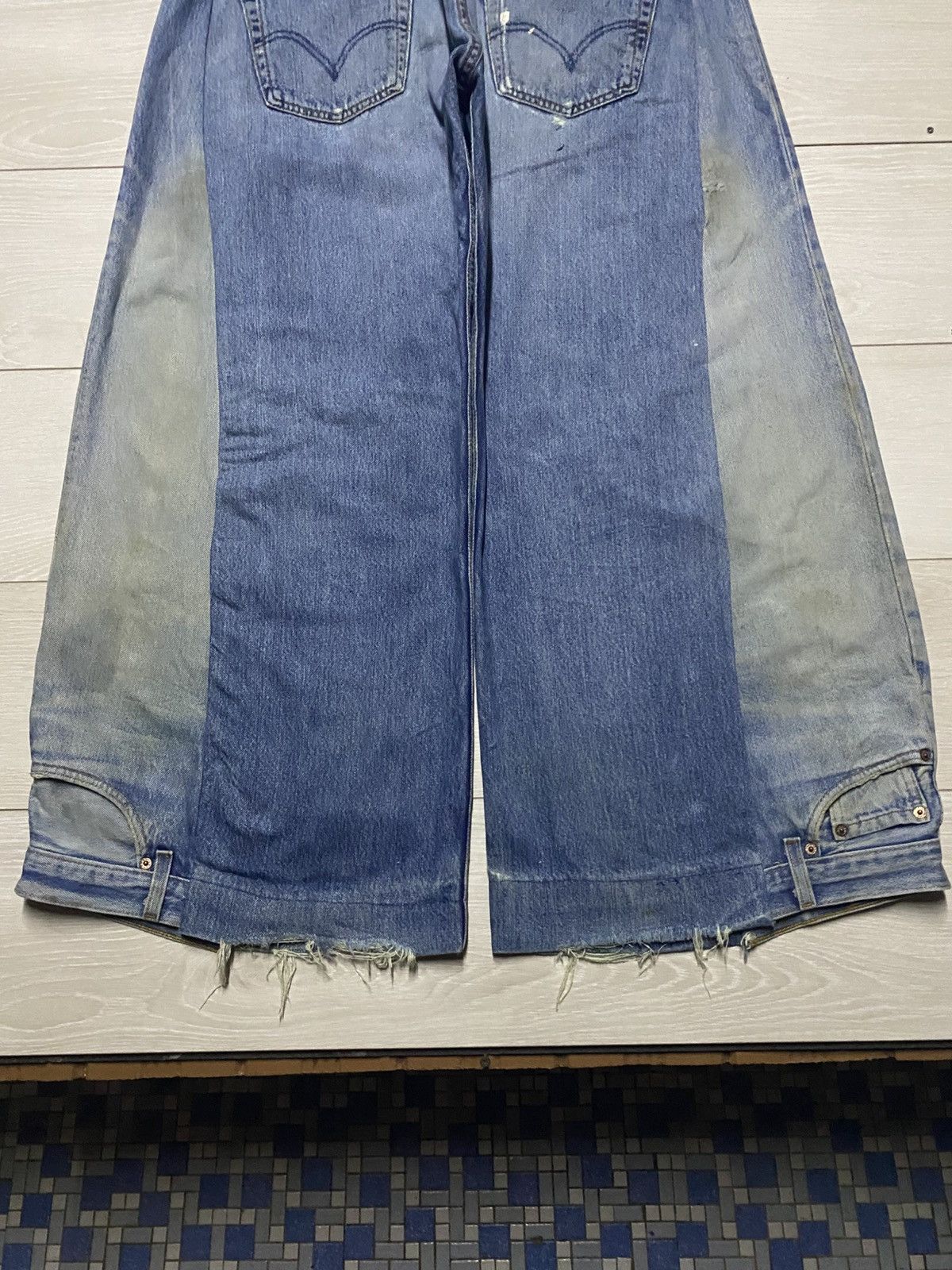 Levi's Levis Crazy Custom Super Baggy Style Paint Splatter Jeans Size US 36 / EU 52 - 6 Thumbnail