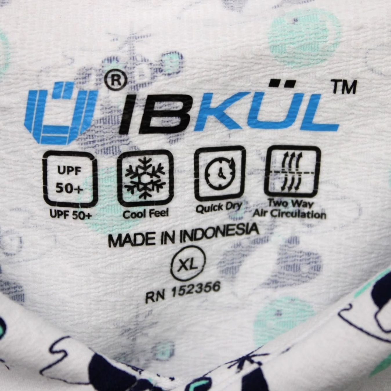 Vintage IBKUL Polo Shirt Mens XL Blue/Green "Bowl" All Over Print UPF 50+ Golf S/S Shirt Size US XL / EU 56 / 4 - 7 Thumbnail