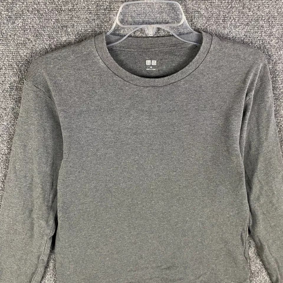 Uniqlo Uniqlo T-Shirt Women's XS Long Sleeve 100% Cotton Gray Size XS / US 0-2 / IT 36-38 - 2 Thumbnail