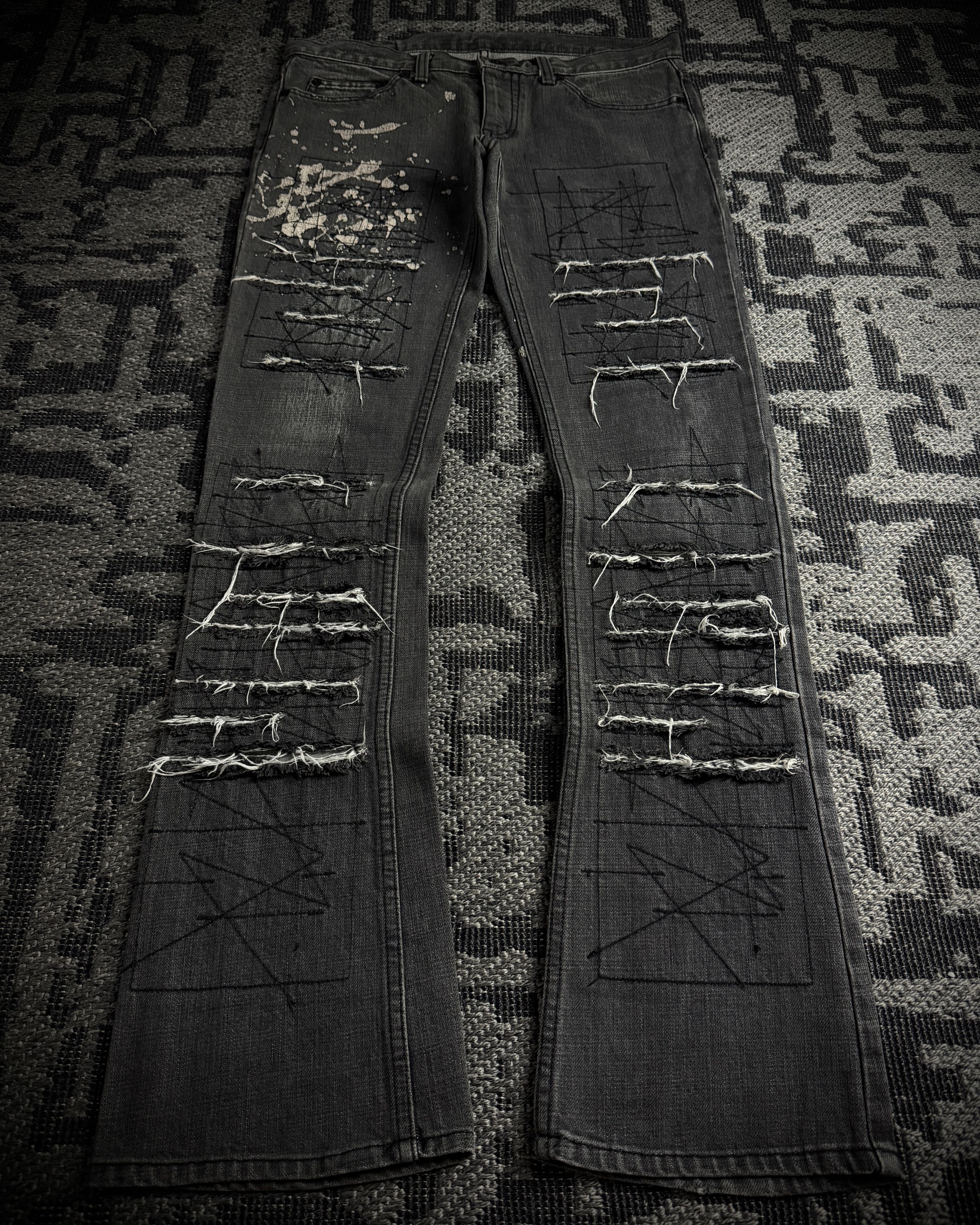 Hysteric Glamour Hysteric Glamour Paint Splatter Denim Size US 33 - 1 Thumbnail