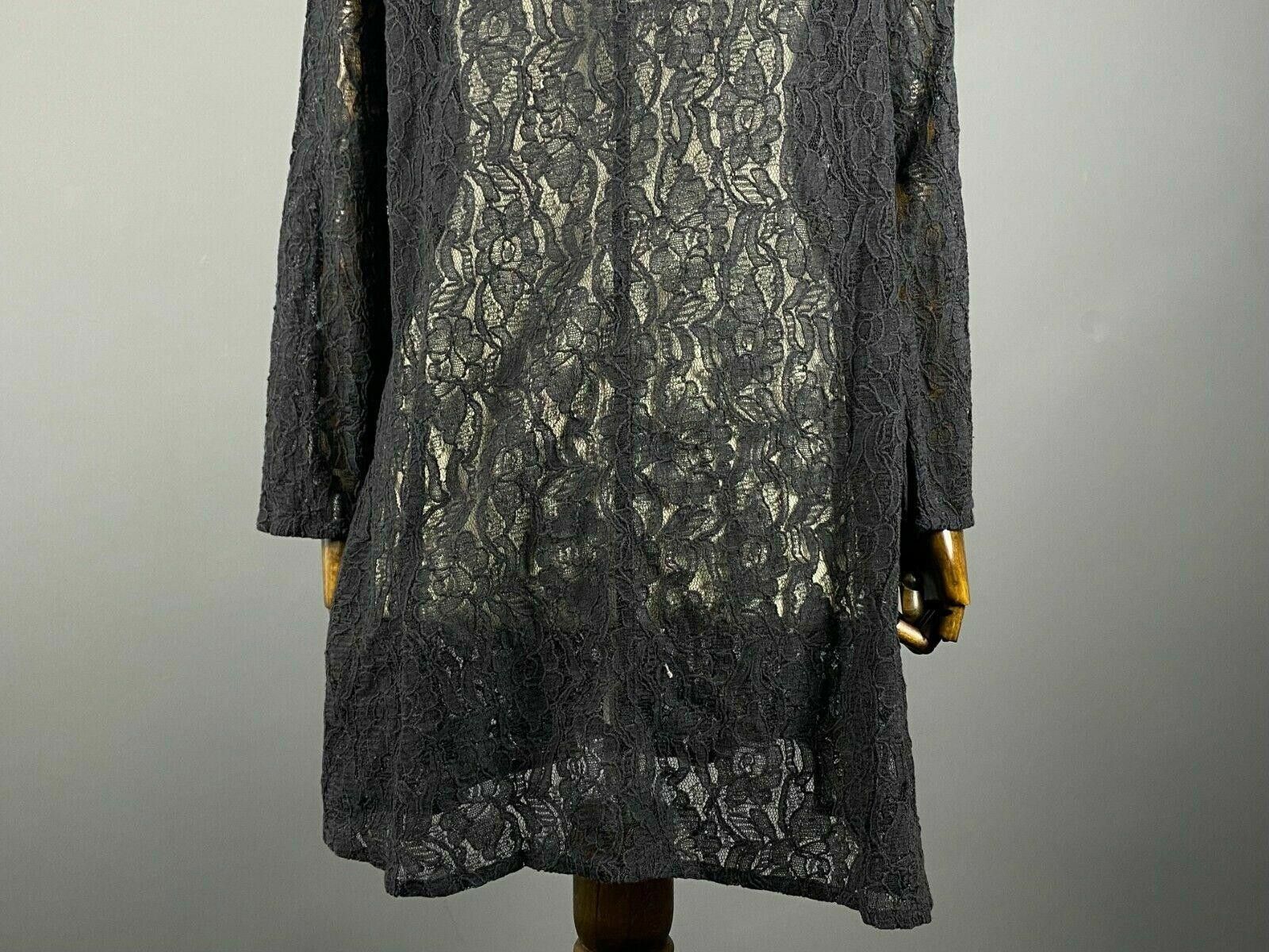 Massimo Osti The Masai Clothing Company Black Mesh Floral Dress Size L Size L / US 10 / IT 46 - 8 Thumbnail