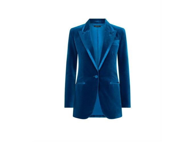 Tom Ford o1w1db10525 GI2969 Velvet Blazer in Blue Size M / US 6-8 / IT 42-44 - 1 Preview