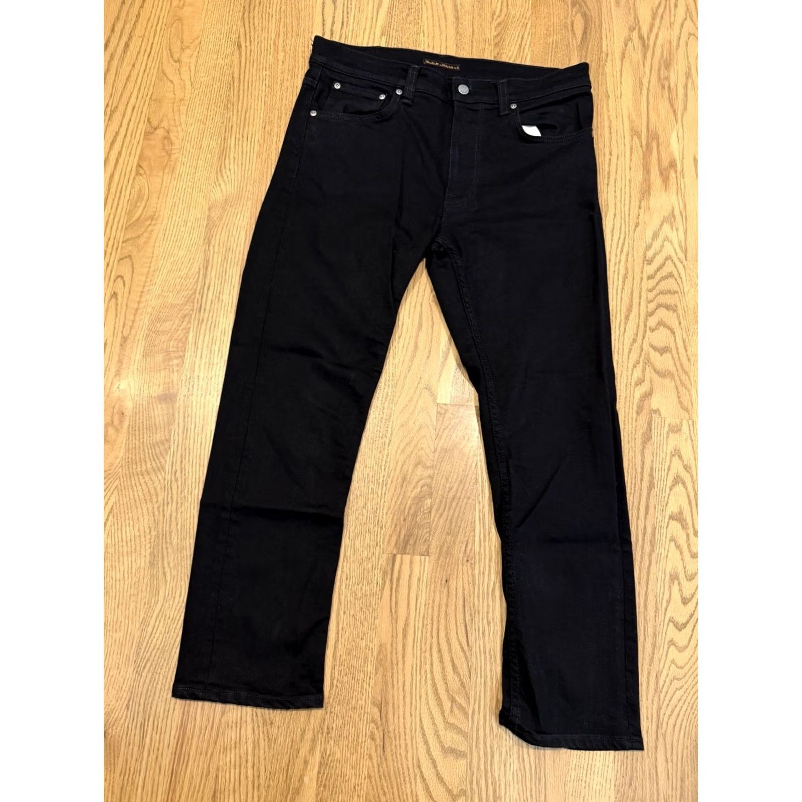 Nudie Jeans Nudie Jeans Lean Dean Dry Everblack Pants Men’s 34x34 Slim Denim Jeans 5-Pocket Black Cotton Spandex Hemmed 26 Inseam Size US 34 / EU 50 - 4 Thumbnail