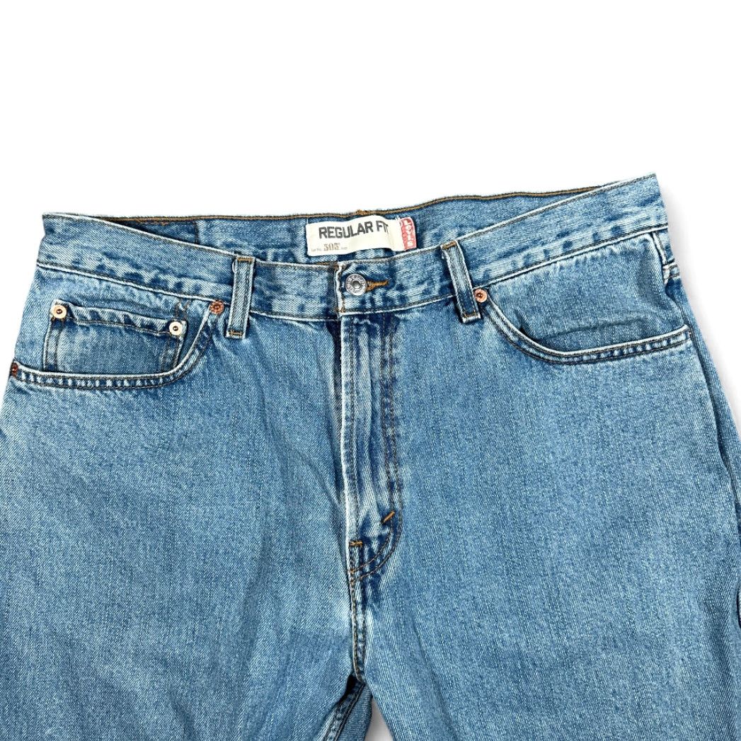 Levi's Levi's 505 Jeans Mens 36x32 Blue Regular Fit Straight Leg Light Wash Denim Y2K Size US 36 / EU 52 - 3 Thumbnail