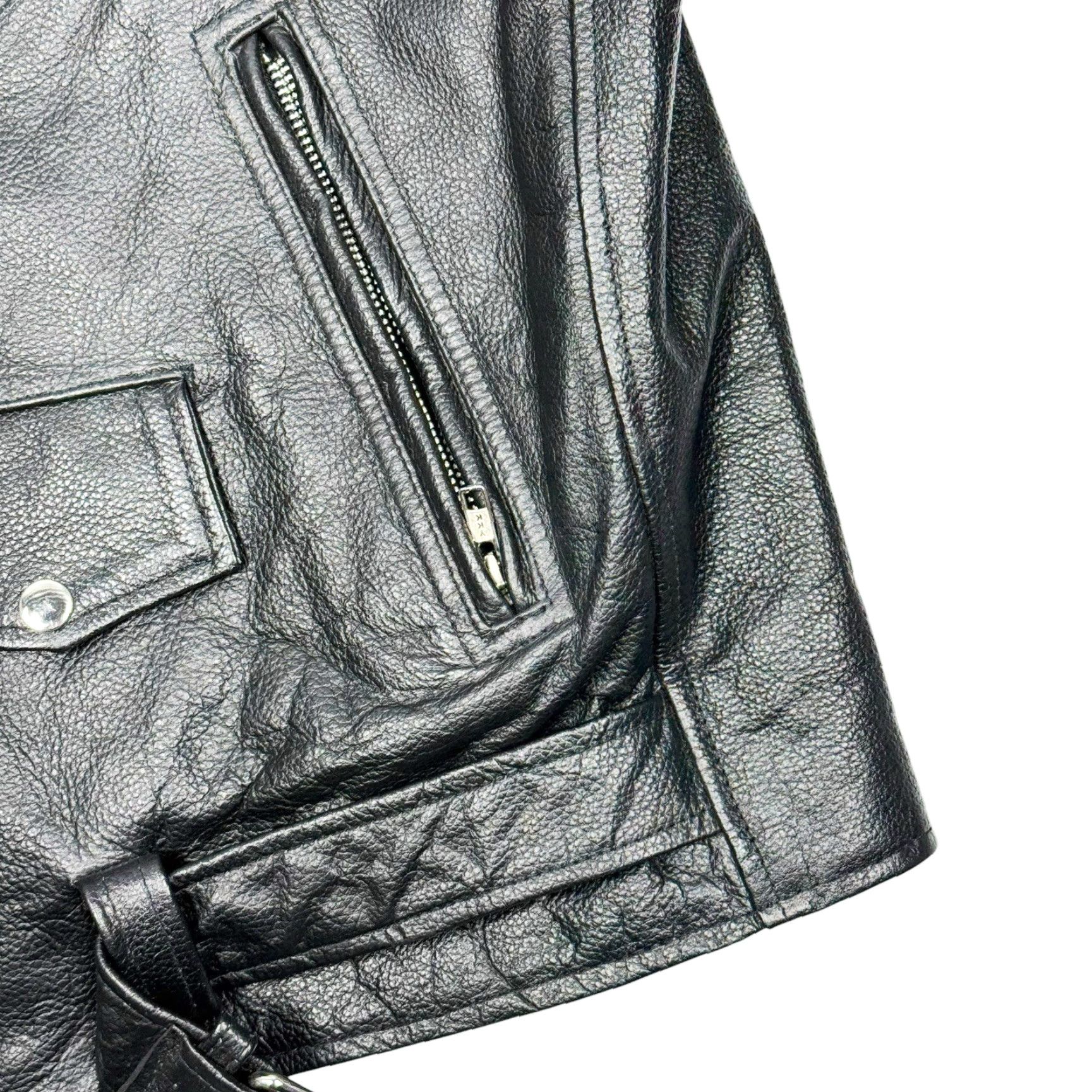 Vintage Milwaukee Leather Black Classic Police Motorcycle Leather Jacket Mens L Size US L / EU 52-54 / 3 - 4 Thumbnail