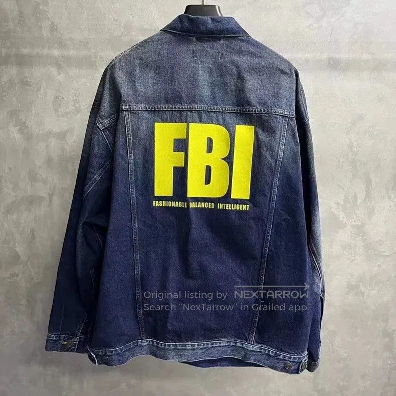 Balenciaga Balenciaga Blue Logo Denim Jacket. Size US XS / EU 42 / 0 - 1 Thumbnail