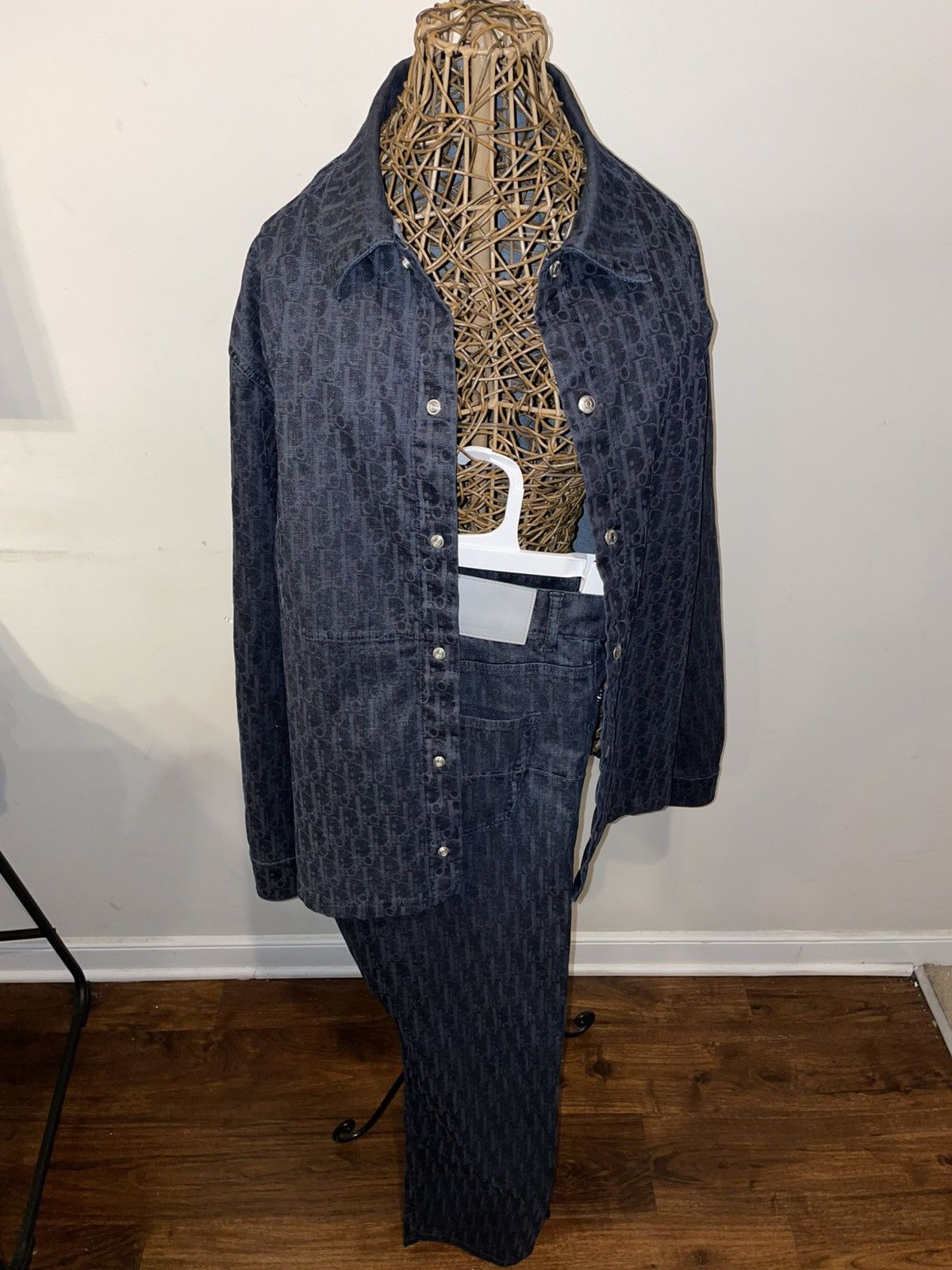 Dior × Hedi Slimane Dior Homme 01aw Leather Flower Blazer