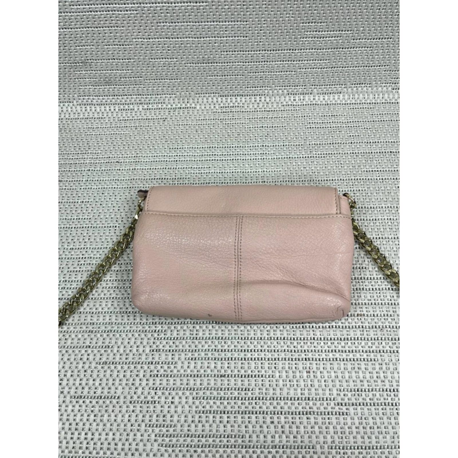 Calvin Klein Calvin Klein Bag Pink Leather Gold Lock Inner Zip Pocket Chain Strap Crossbody Women Small Size ONE SIZE - 4 Thumbnail