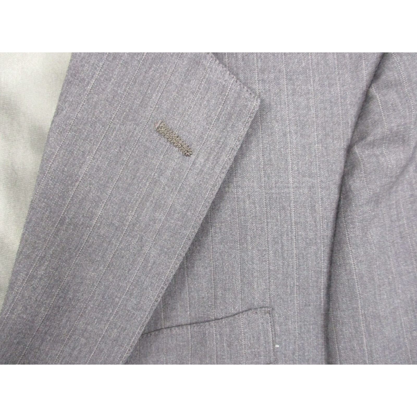 Ralph Lauren Ralph Lauren Polo University Club Blazer Mens 44 Gray Wool Pinstripe Sport Coat 2 Piece-Two Button Notch Lapel Classic Made in USA Size US L / EU 52-54 / 3 - 2 Thumbnail