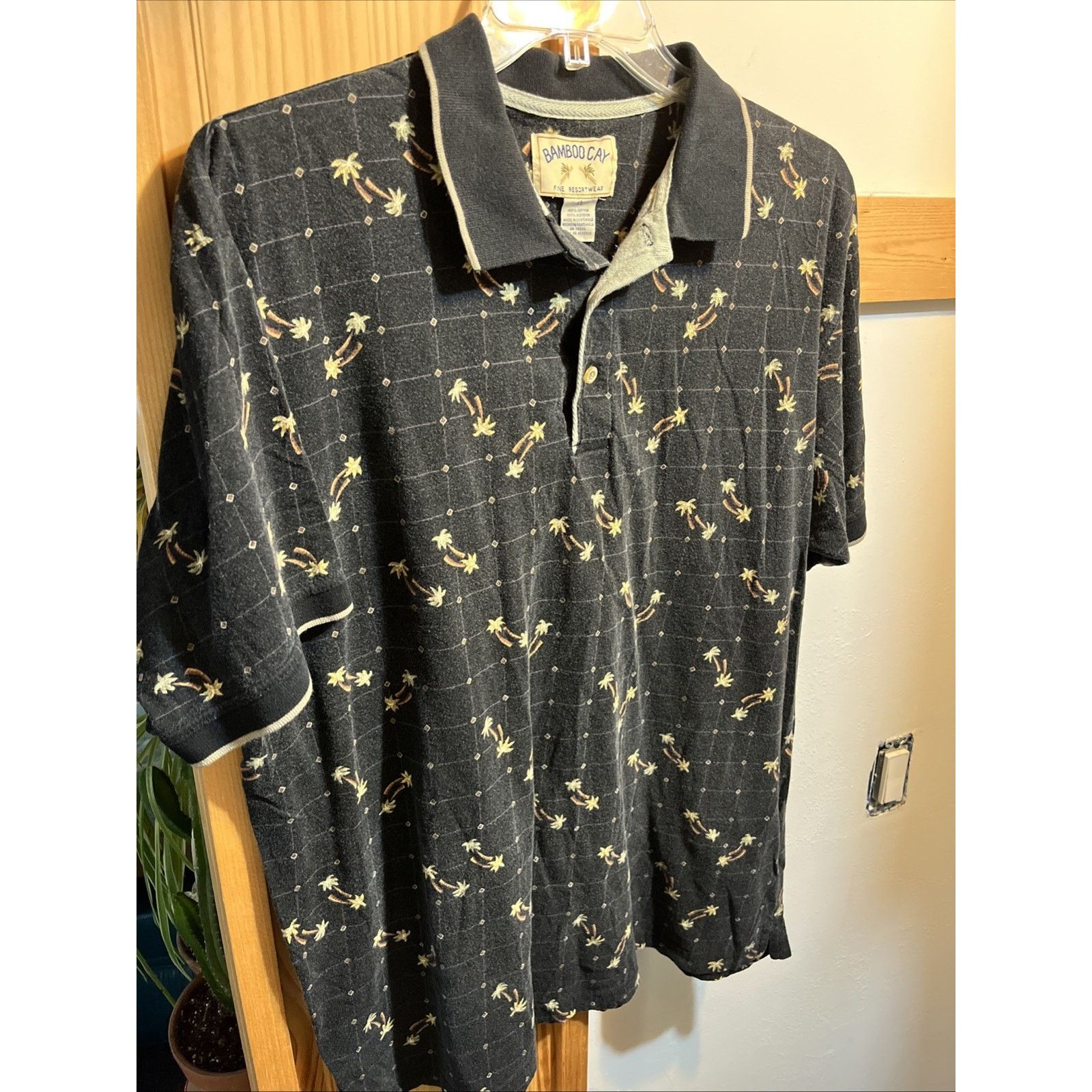 Other Bamboo Cay Polo Shirt Men’s XL Black Floral Hawaiian SS Size US XL / EU 56 / 4 - 2 Thumbnail