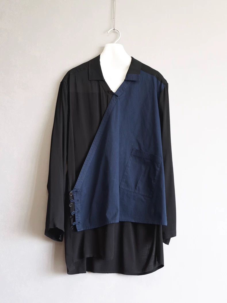 Yohji Yamamoto Yohji Yamamoto 17 SS Taoist robe rayon shirt 2506-Nextarrow Size US M / EU 48-50 / 2 - 1 Thumbnail