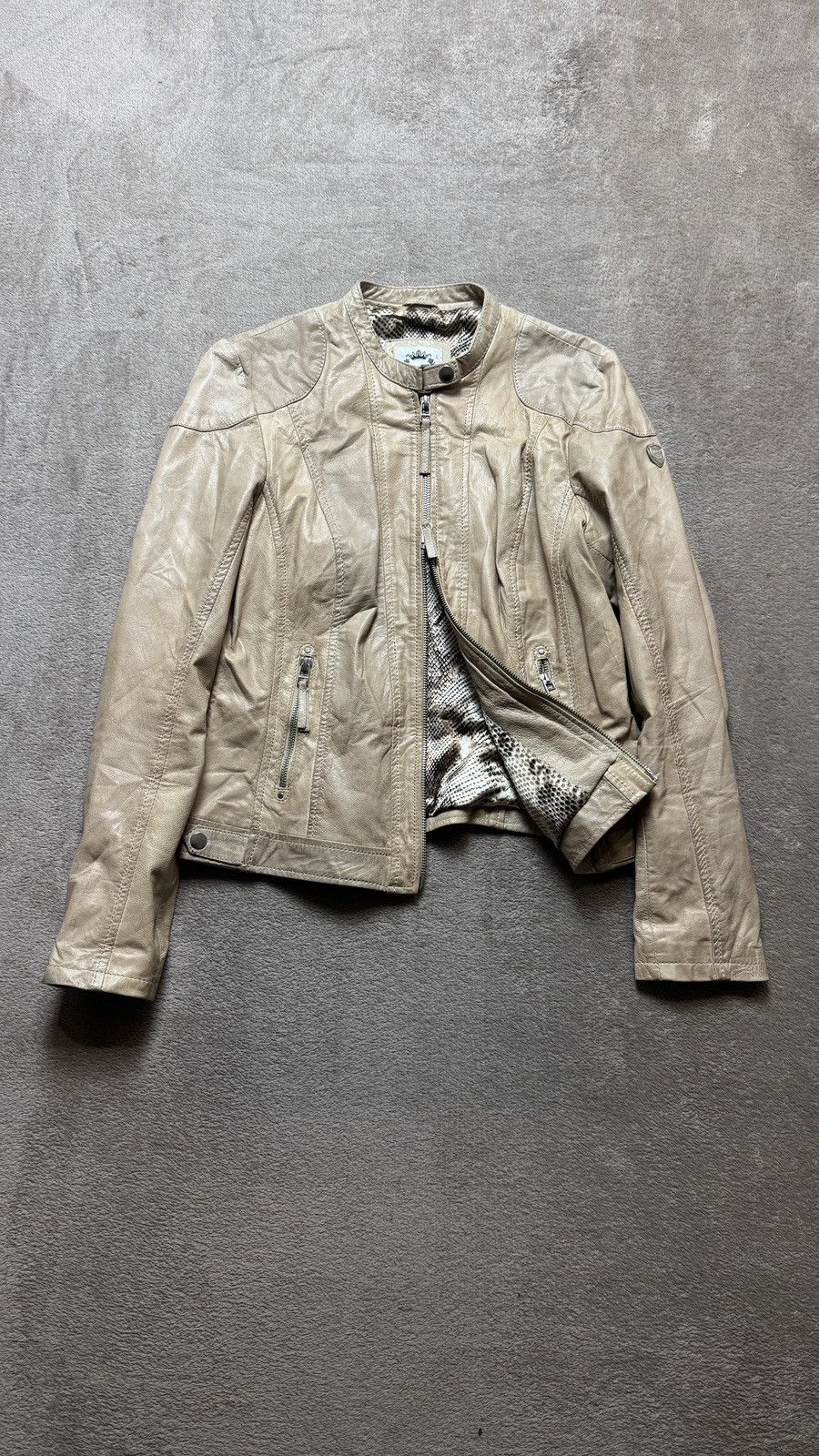 Genuine Leather Vintage Y2K Moto leather jacket Gucci Belstaff LGB style Size L / US 10 / IT 46 - 4 Thumbnail