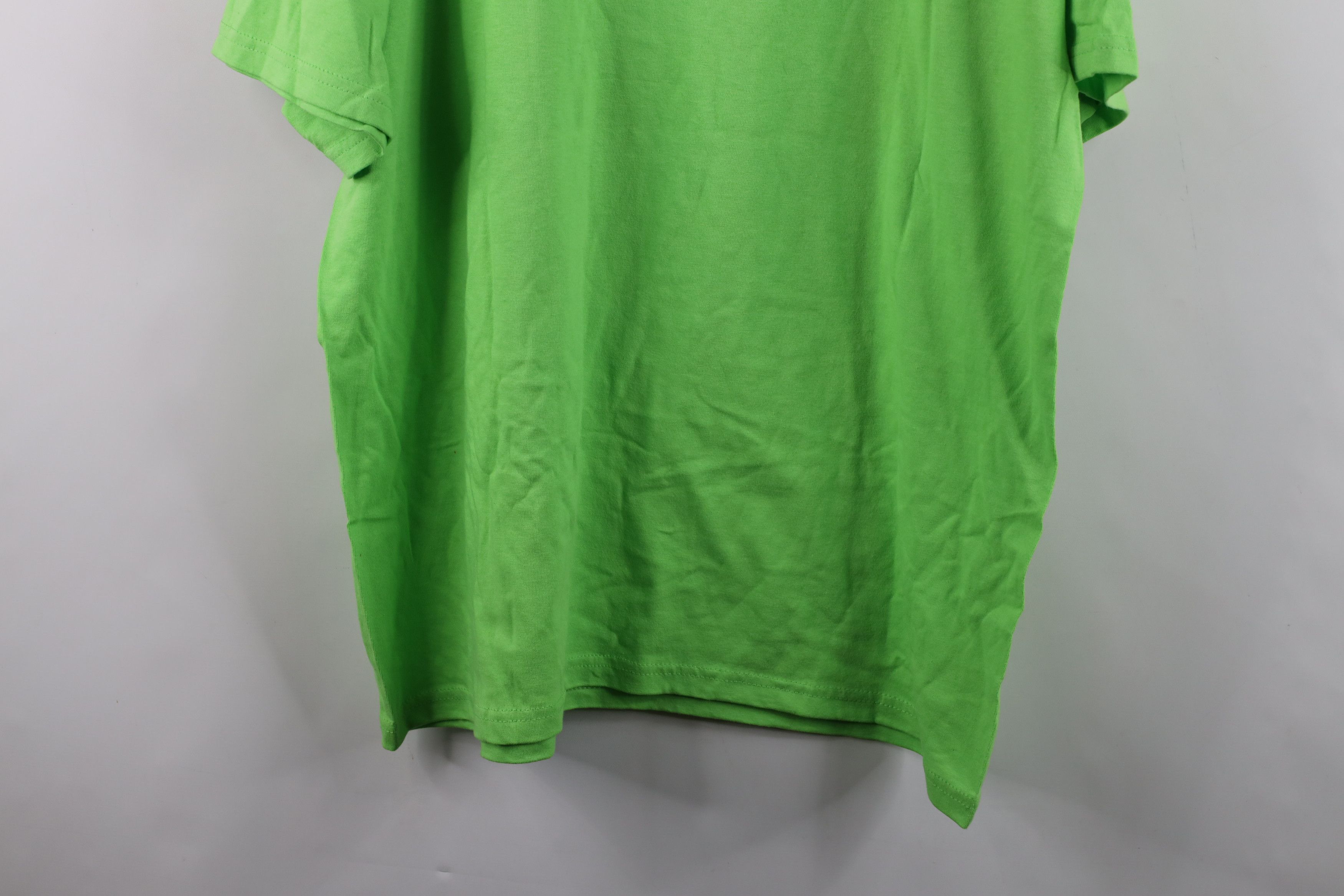 Vintage Vintage 90s Y2K Streetwear Short Sleeve T-Shirt Lime Green Size US XL / EU 56 / 4 - 12 Thumbnail