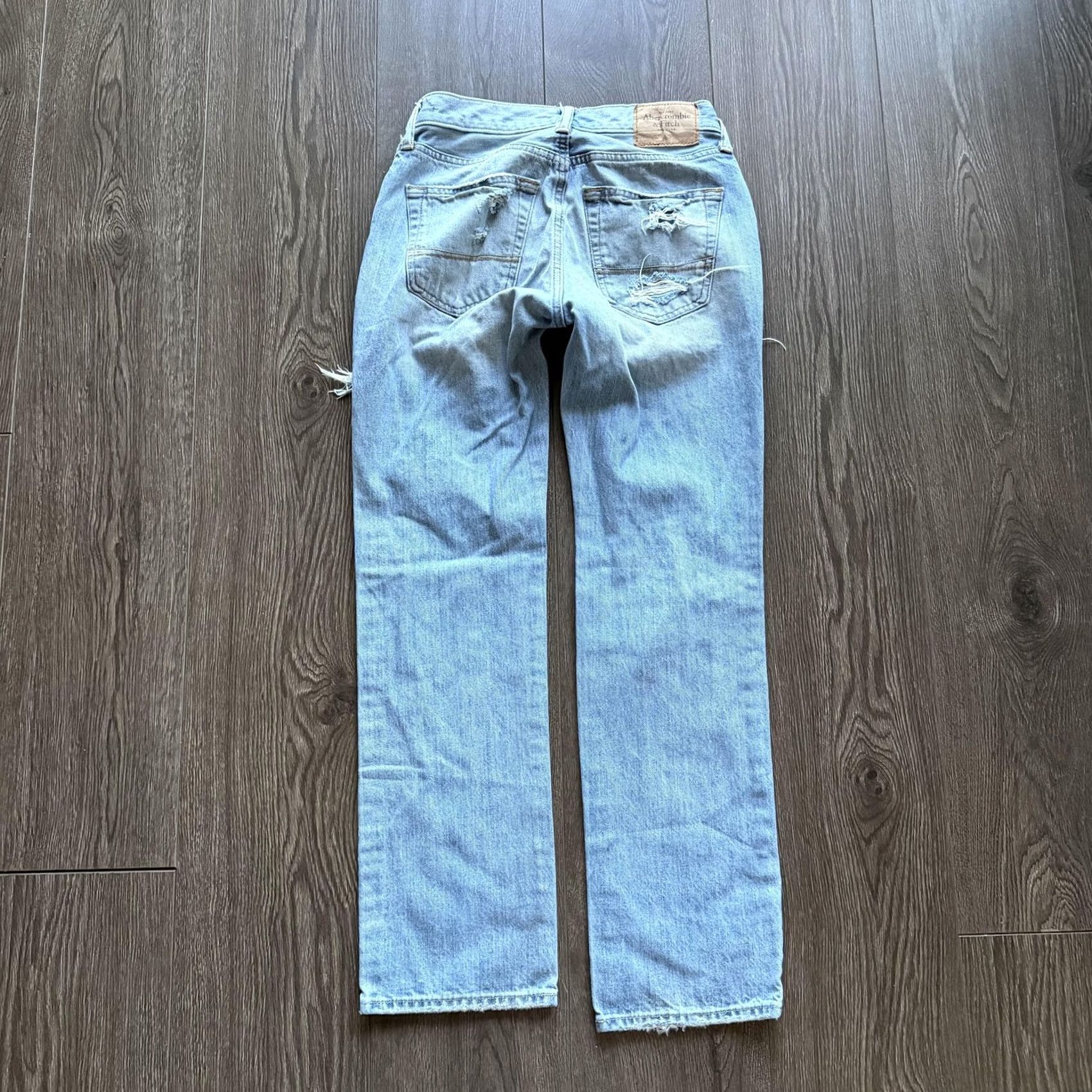 Abercrombie & Fitch Y2K Abercrombie & Fitch Jeans Slim Straight 28x30 Light Blue Distressed denim Men's Jeans Size US 28 / EU 44 - 4 Thumbnail
