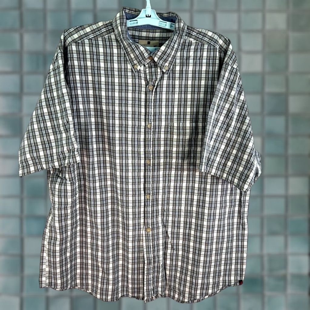 Vintage Woolrich Plaid Button-Up Shirt Mens Size XL Short Sleeve Gray Casual Outdoor Size US XL / EU 56 / 4 - 1 Thumbnail