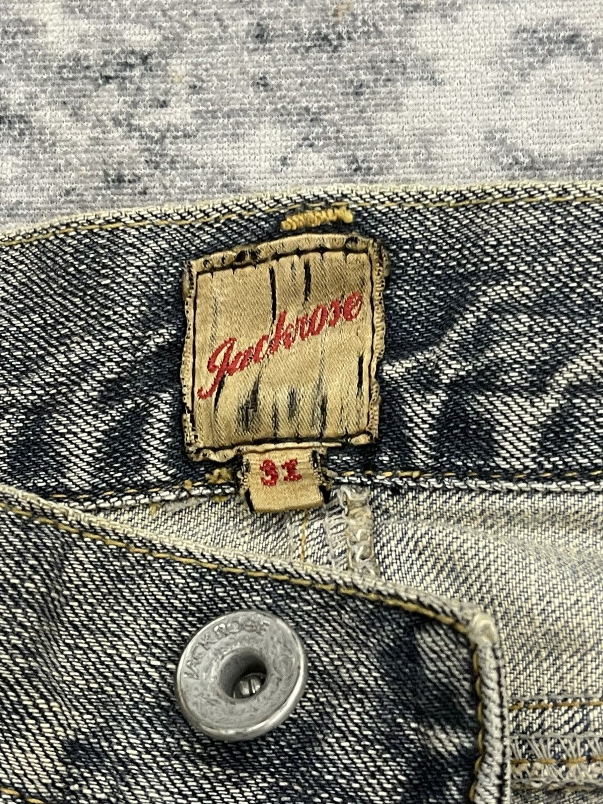 JACKROSE Jack Rose Sick Distressed Flare Jeans s6 Size US 31 - 10 Thumbnail