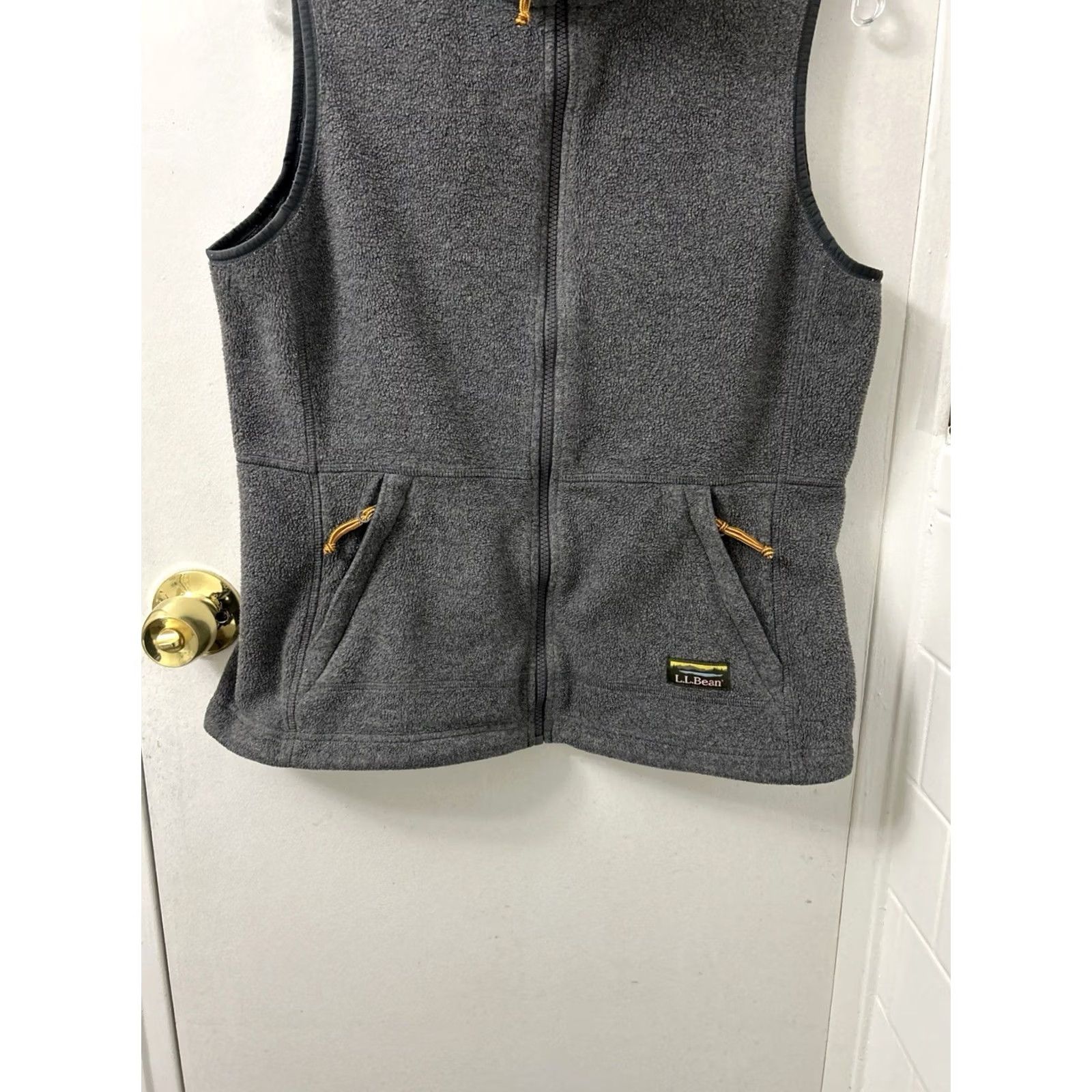 Vintage LL Bean Mountain Classic Fleece Vest Womens Medium Gray Full Zip Jacket 505383 Size M / US 6-8 / IT 42-44 - 3 Thumbnail