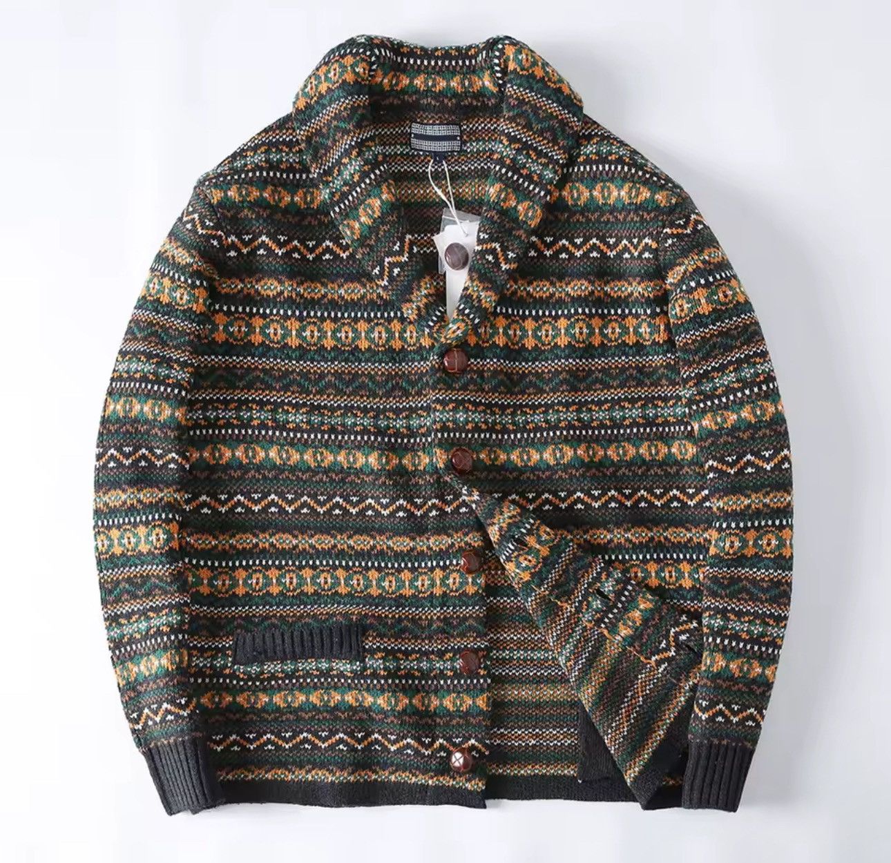 Vintage Retro Vintage Style Knitted Japanese Cardigan Sweater Size US XL / EU 56 / 4 - 1 Thumbnail