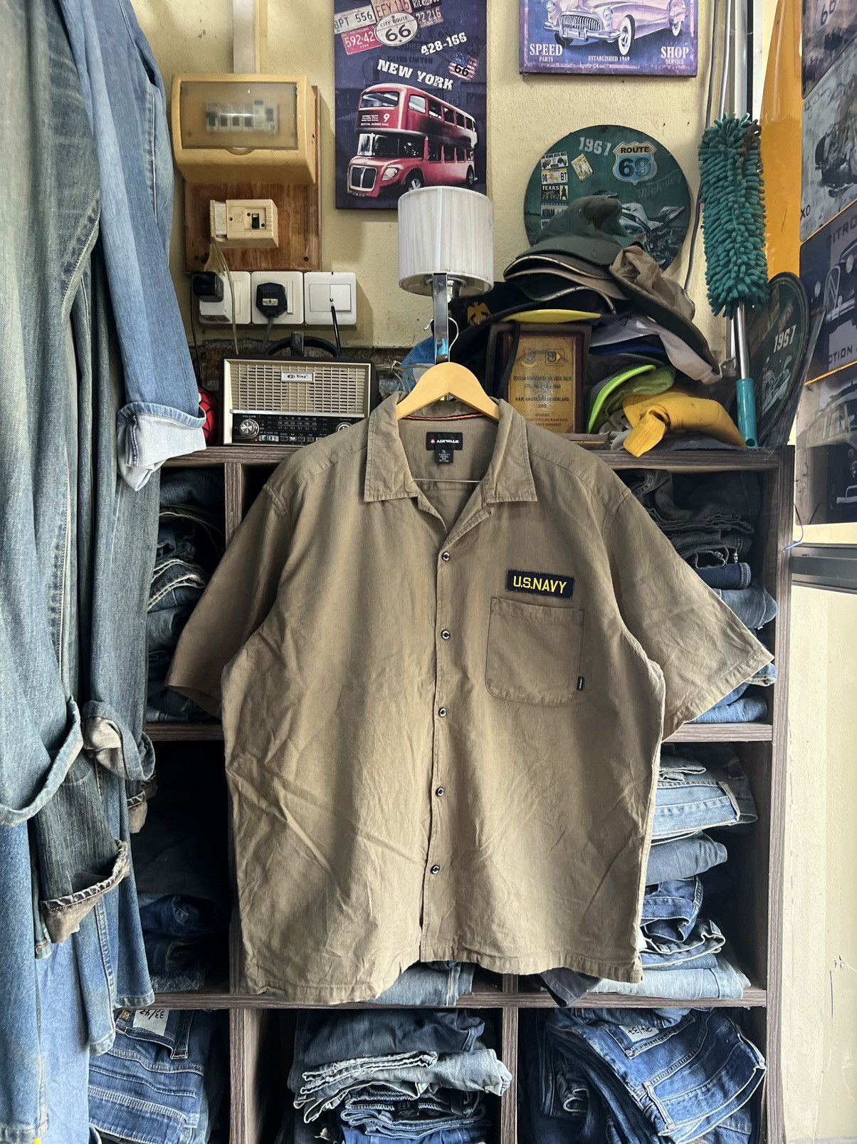 Airwalk 🔥Airwalk US Navy Button Up Shirt Size US XL / EU 56 / 4 - 1 Thumbnail