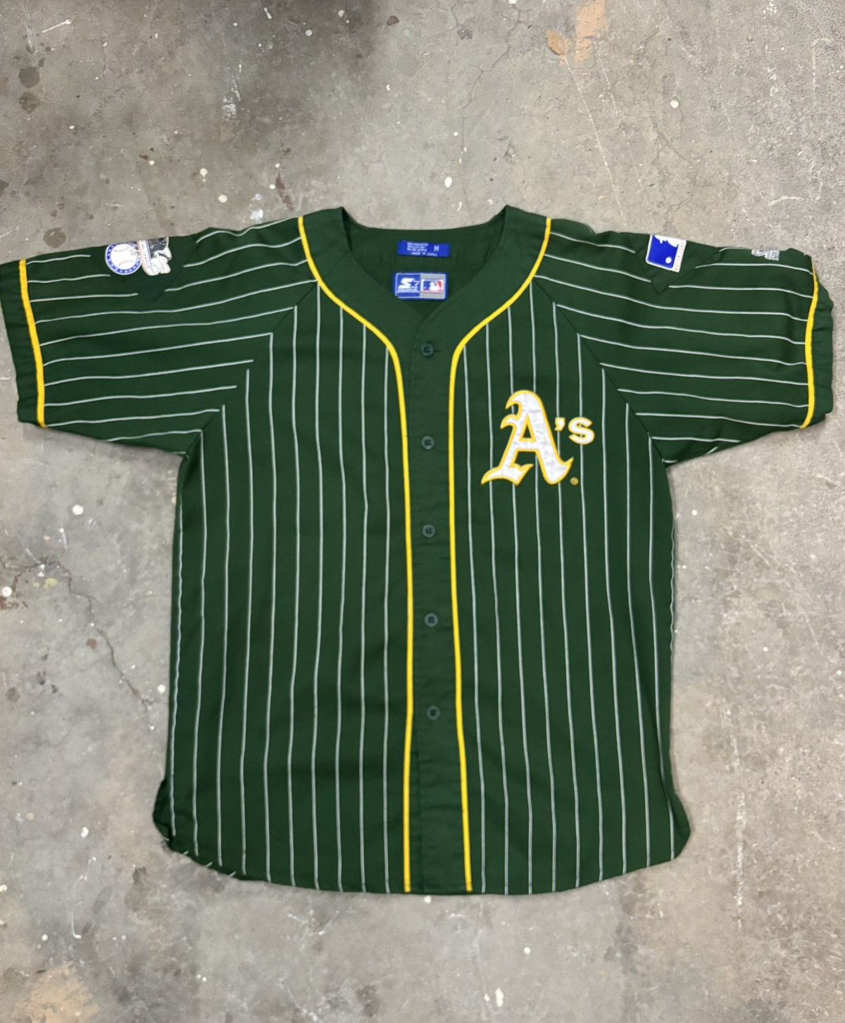 Starter Vintage Oakland Athletics Starter Jersey Pinstripe 90s MLB Size US M / EU 48-50 / 2 - 1 Thumbnail