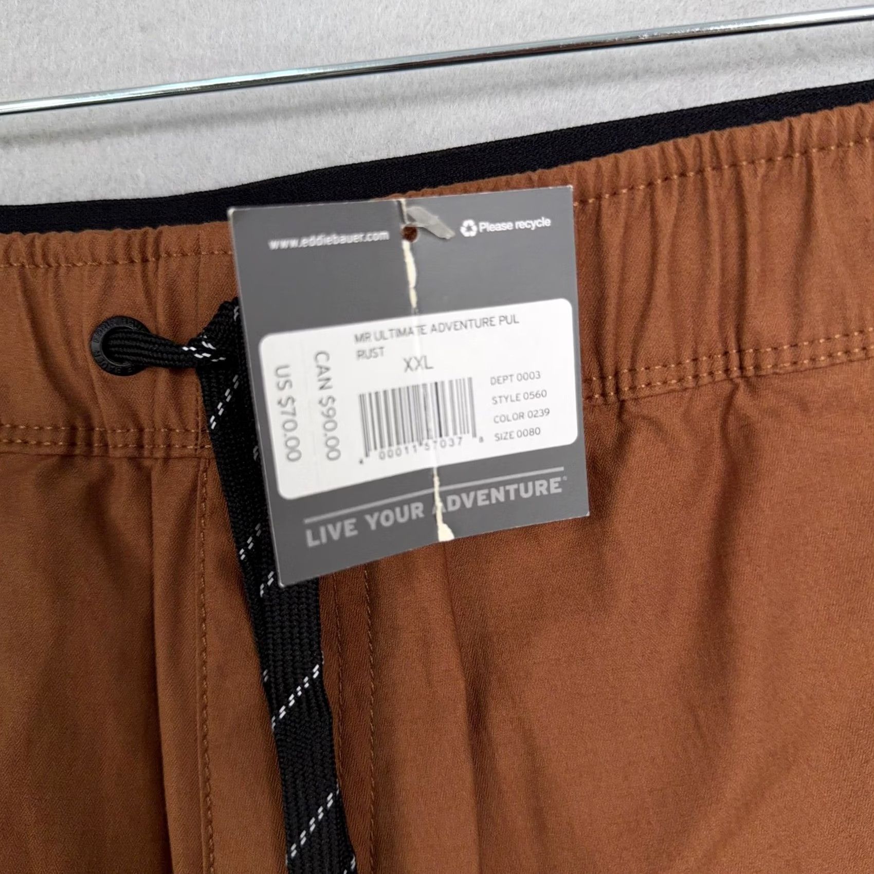 Eddie Bauer Eddie Bauer Shorts Mens 2XL Brown Hiking Active Ultimate Adventure Pull On Size US 39 - 3 Thumbnail