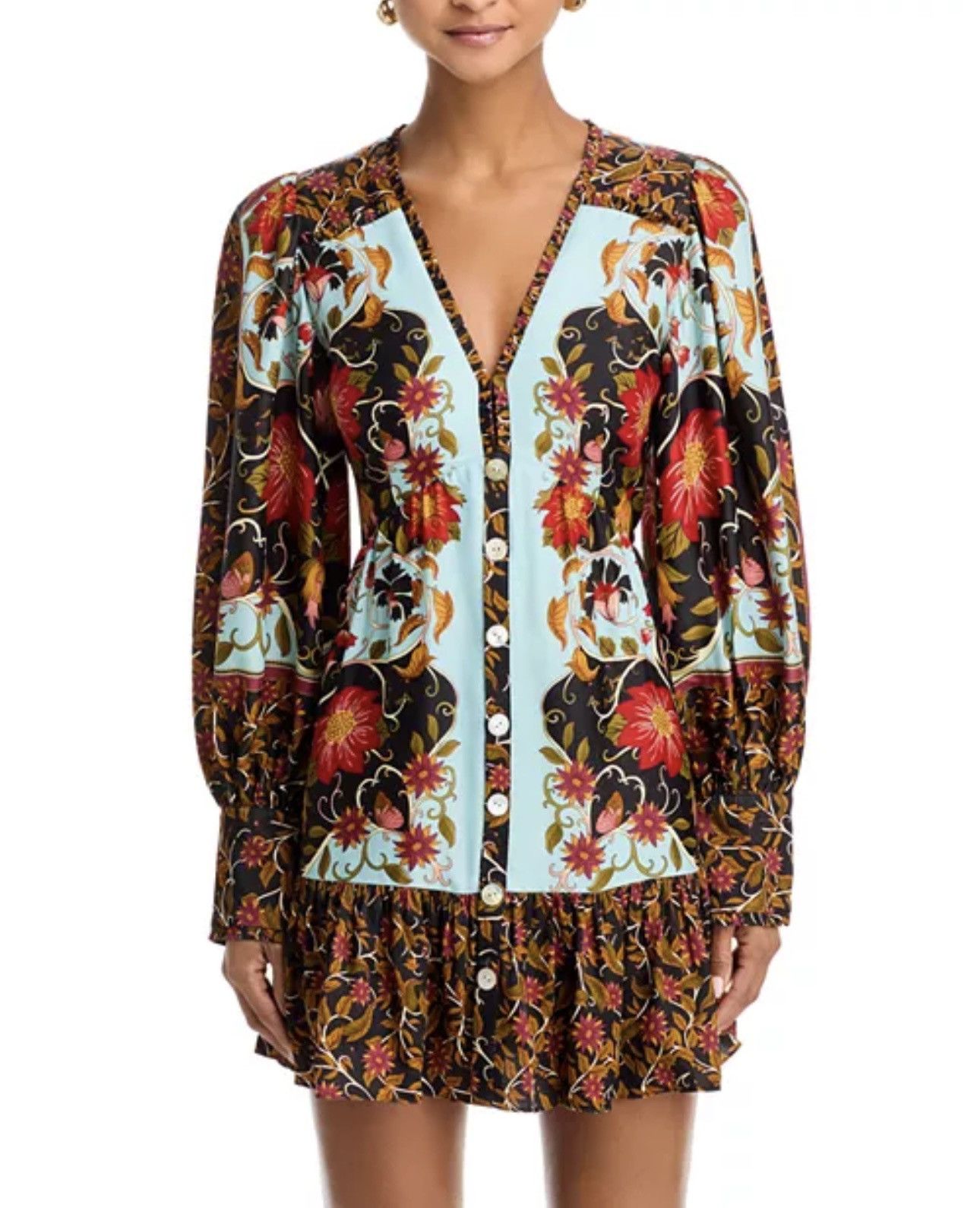 Farm Rio Farm Rio Flowing Beauty Mini Dress Size S / US 4 / IT 40 - 6 Thumbnail