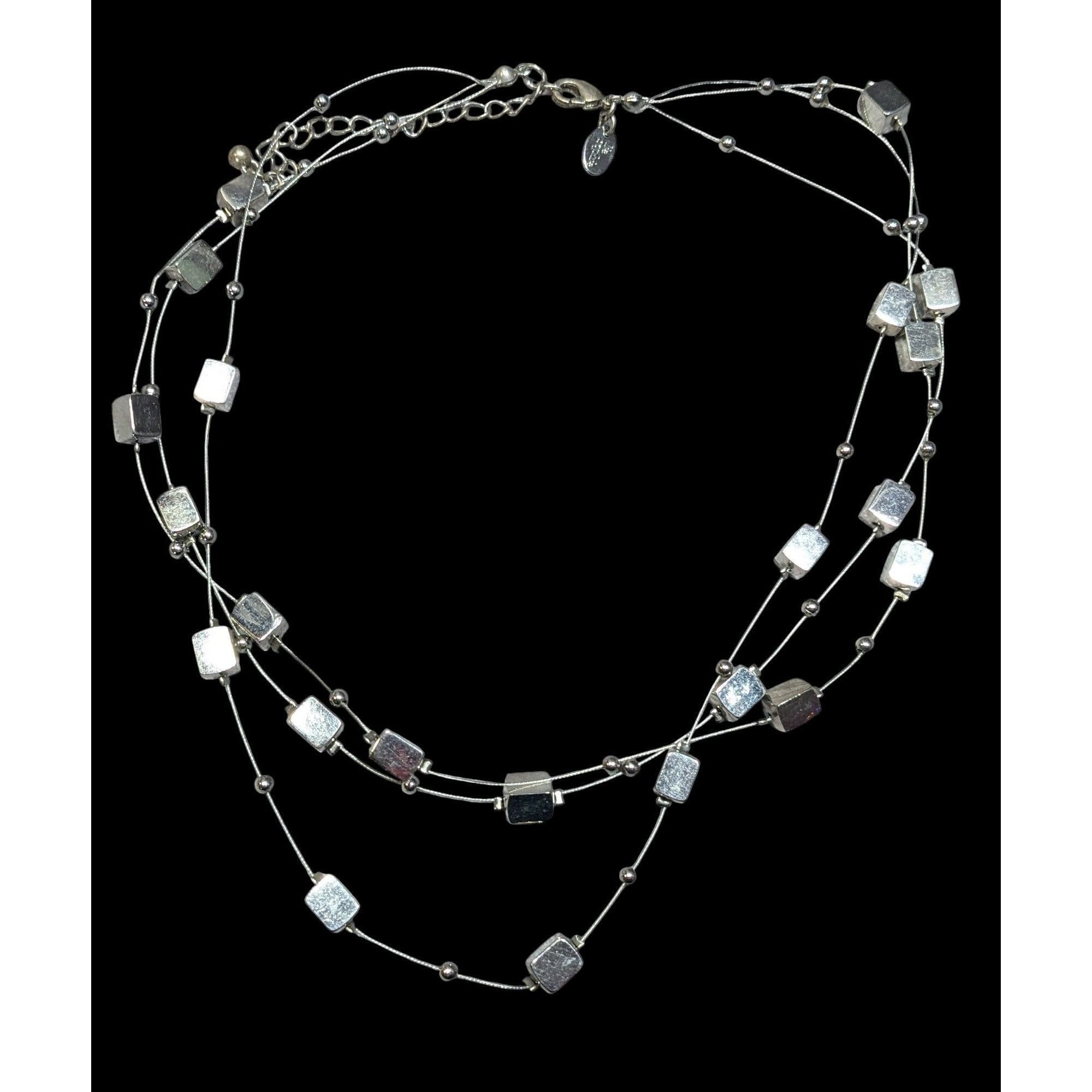 Other Lia Sophia "Mainstream" Floating Necklace With Silver Tone C Size ONE SIZE - 2 Thumbnail
