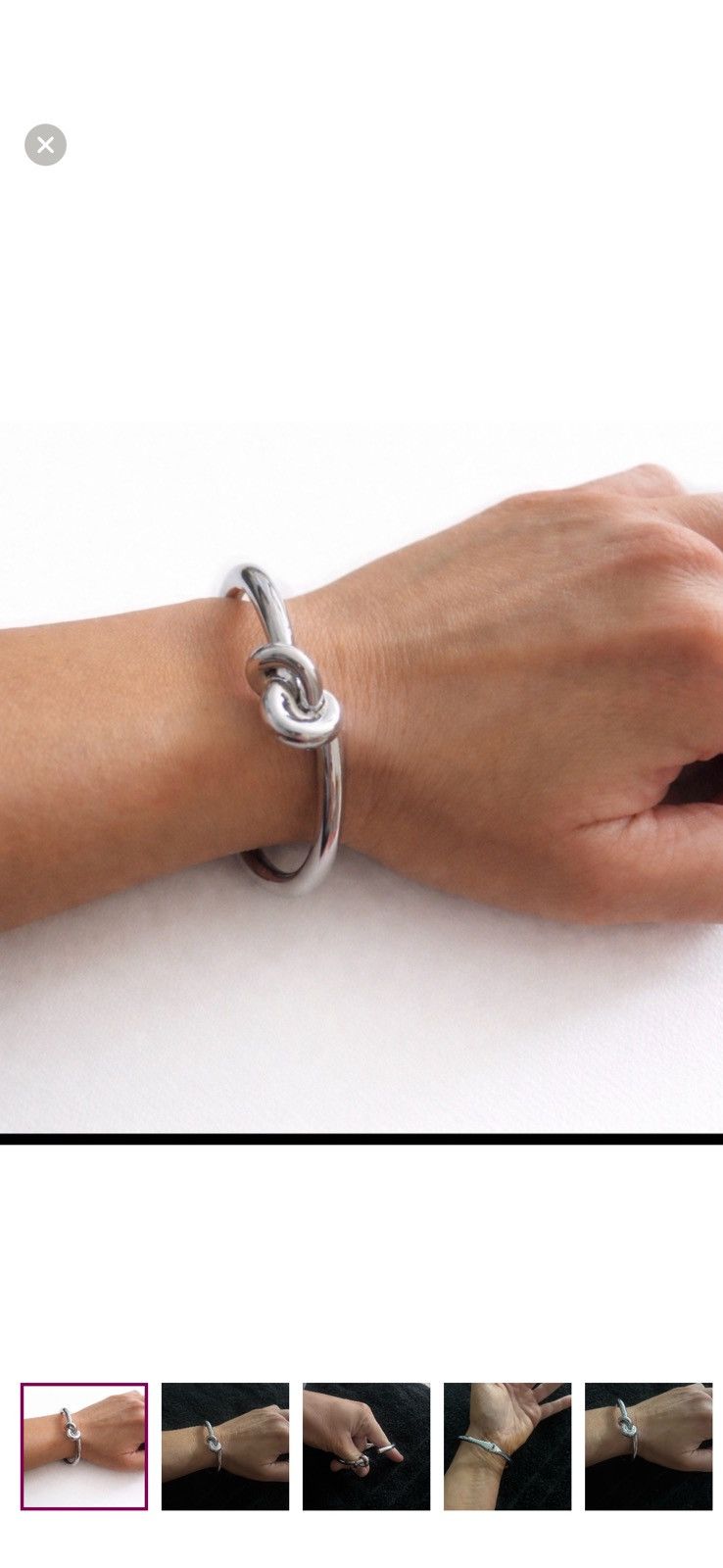 Other Silver Knot Cuff Bracelet - Women's Jewelry Size ONE SIZE - 6 Thumbnail