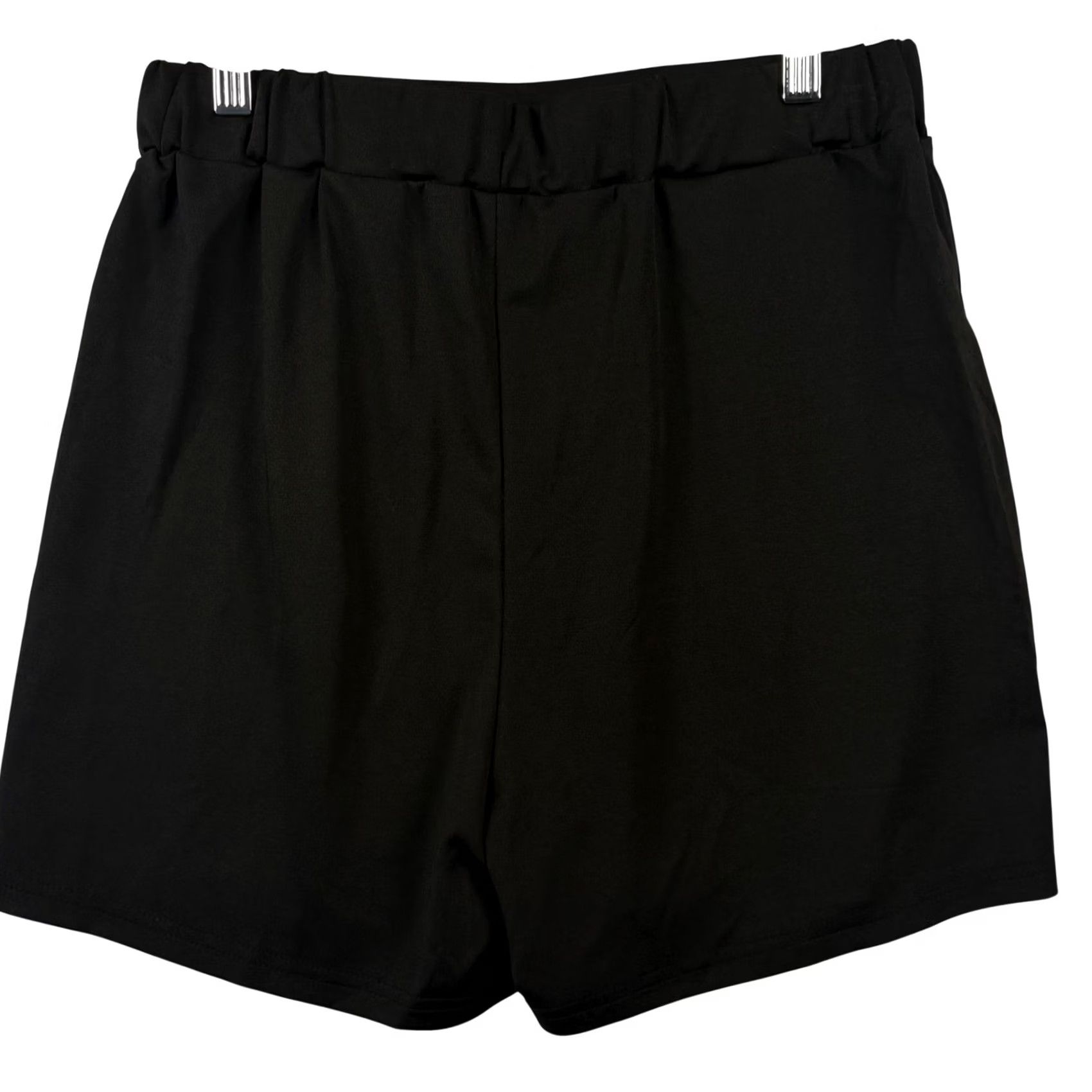 Vintage VINTAGE High Waist Shorts Sailor Gold Crest Buttons Black 29 Women Summer Navy Nautical Slim Stretch Elastic Back Waist Casual Dressy Womens Size 29" - 2 Thumbnail
