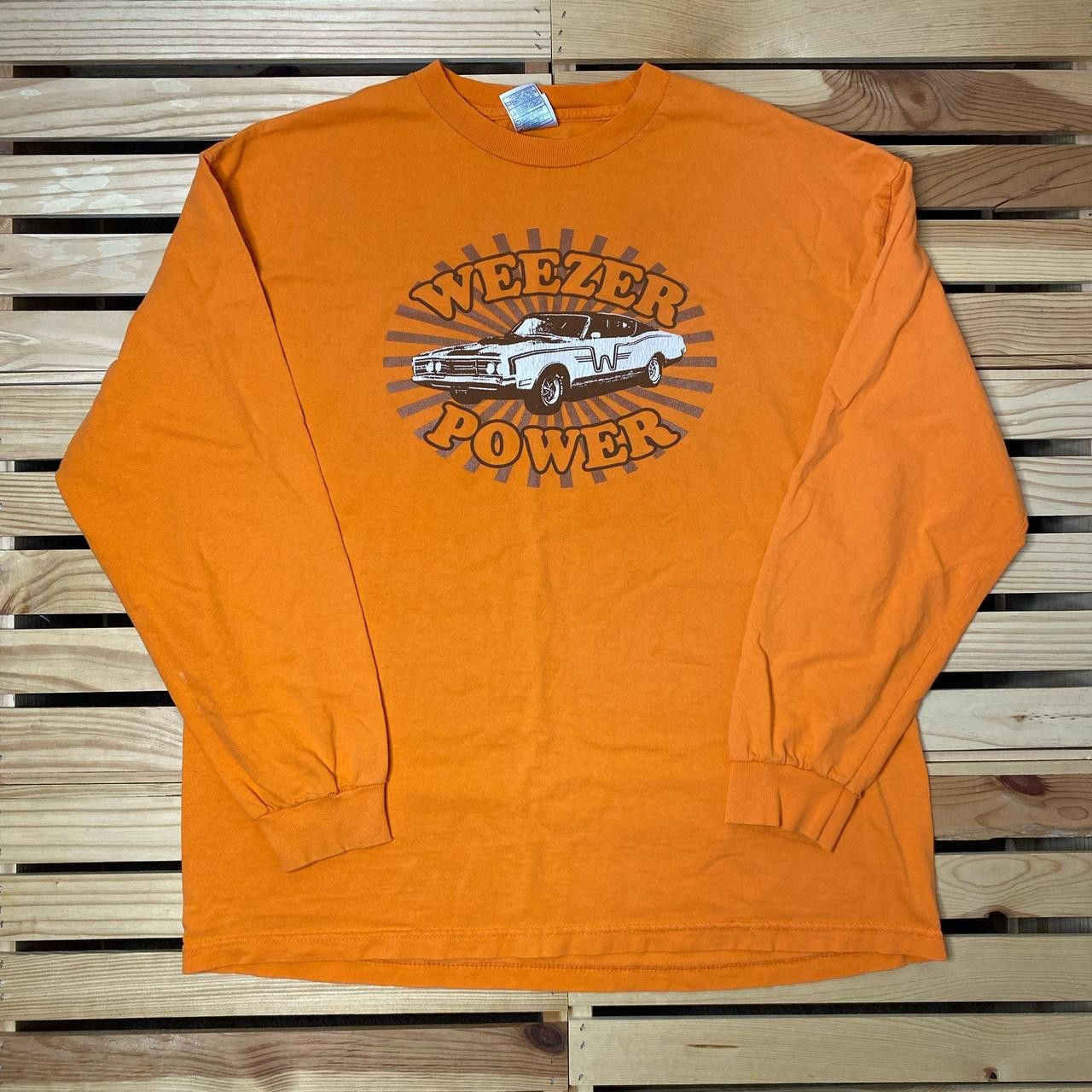 AAA Vintage Weezer Orange Band Tee Size XL Size US XL / EU 56 / 4 - 1 Thumbnail