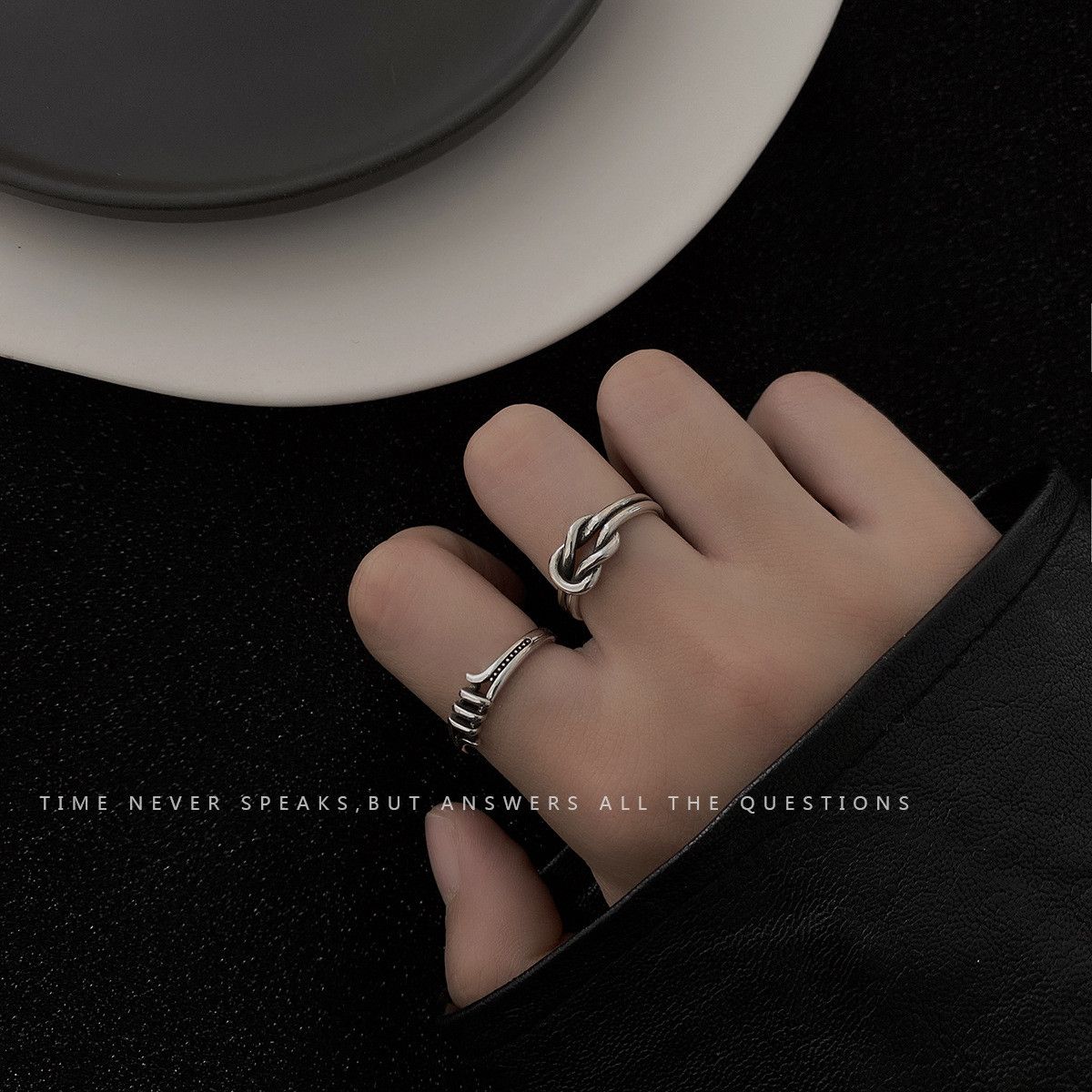 Jewelry Dark Jewelry Rings Open Size Chrome Ring (Size 7-13) Size ONE SIZE - 1 Thumbnail
