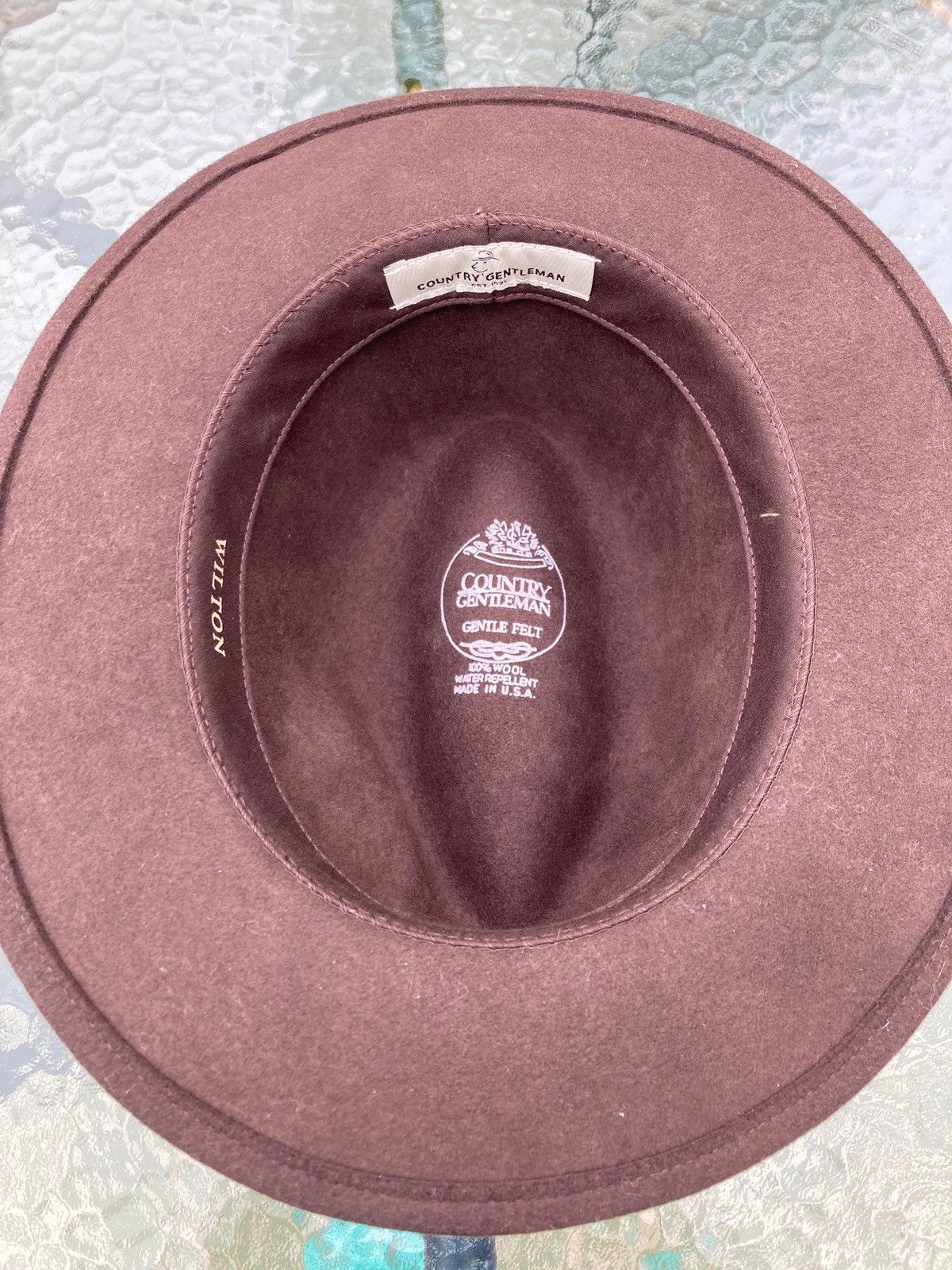Vintage Vintage Country Gentleman Wilton Brown Wool Hat USA Fedora Size ONE SIZE - 3 Thumbnail