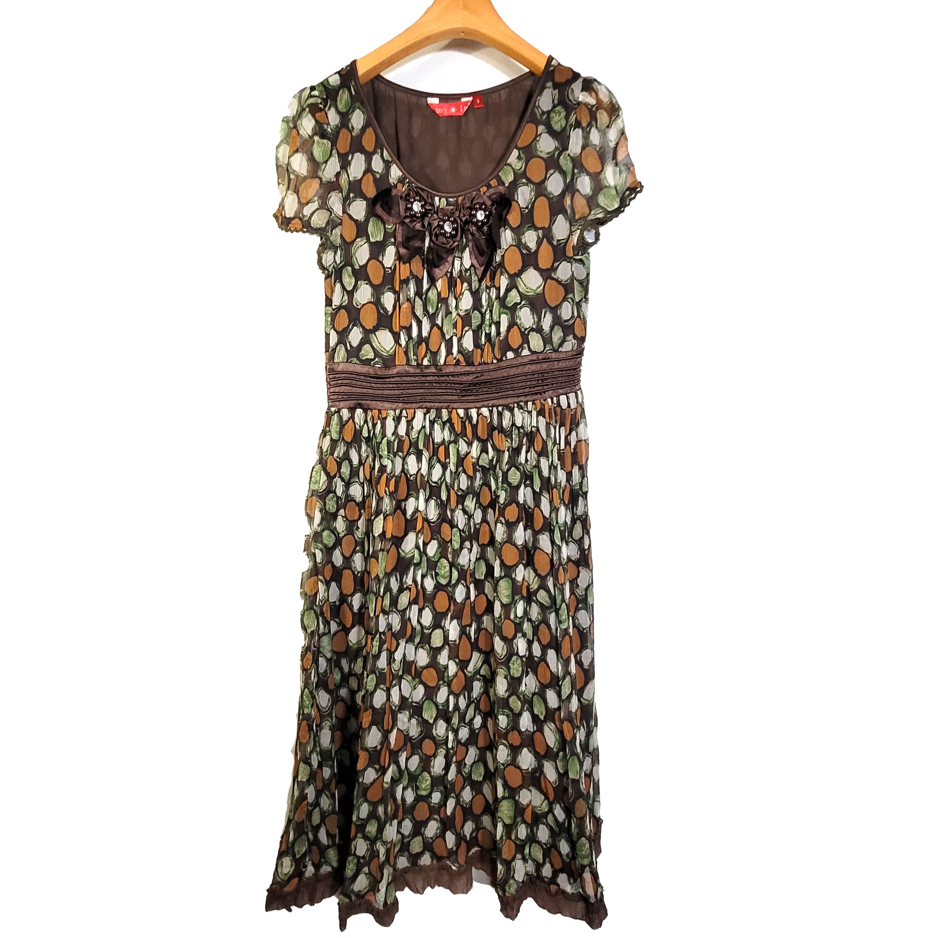 Other Women's Size XXS Silk Short Sleeve Dress SAA568 Size XXS / US 00 / IT 34 - 1 Thumbnail