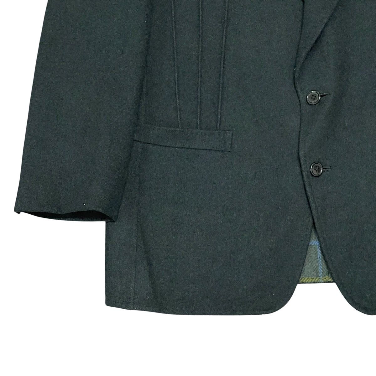 Lanvin Vintage Lanvin Paris Pleated Wool & Cashmere Blazer Coat Size 52R - 5 Thumbnail