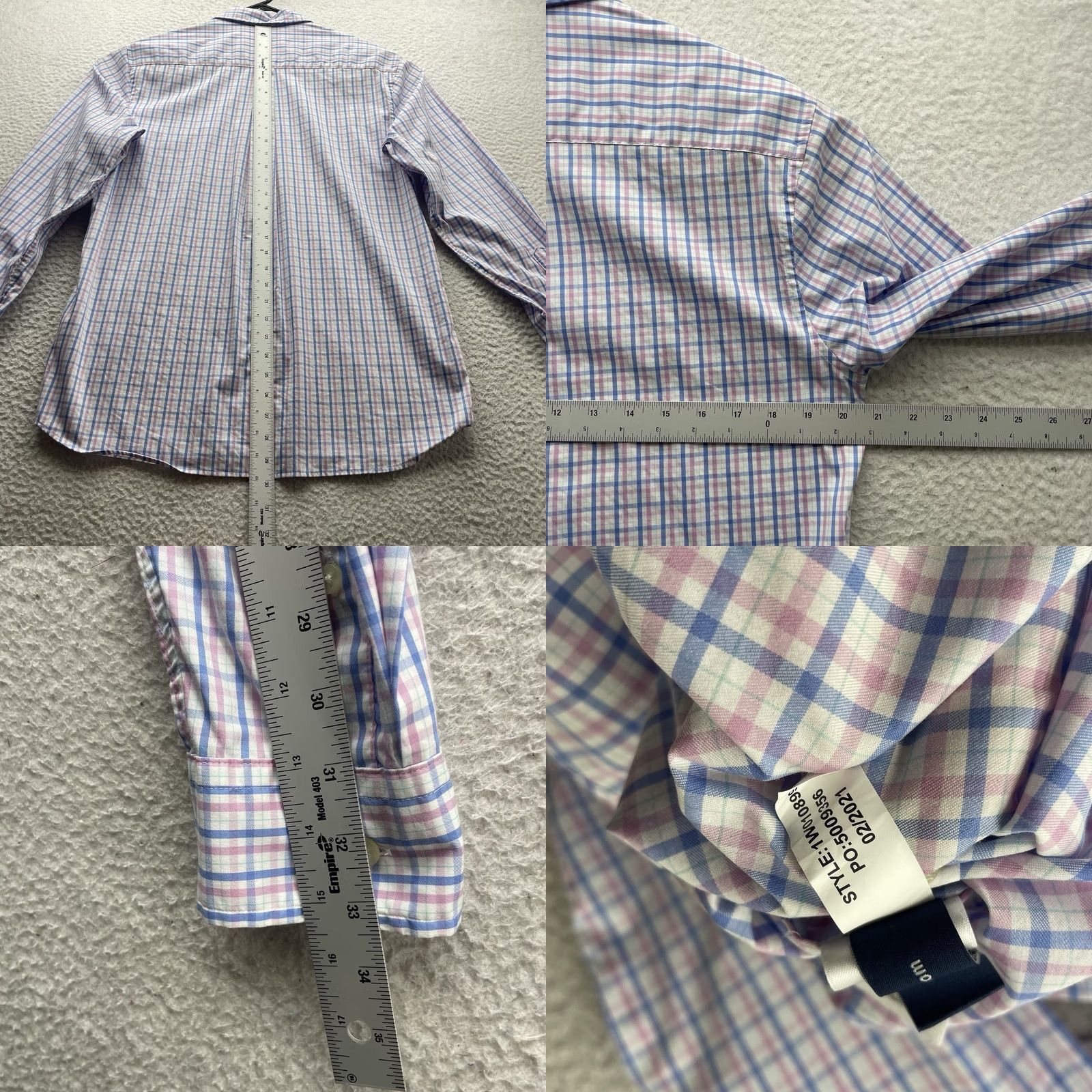 Vineyard Vines Vineyard Vines OTG Shirt Mens Small On The Go Brr Pink Tattersall Performance Size US S / EU 44-46 / 1 - 8 Thumbnail