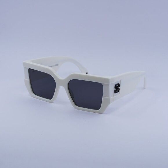 Off-White Off-White OERI148 DOVER 0107 Sunglasses White Square Frame Size ONE SIZE - 1 Thumbnail