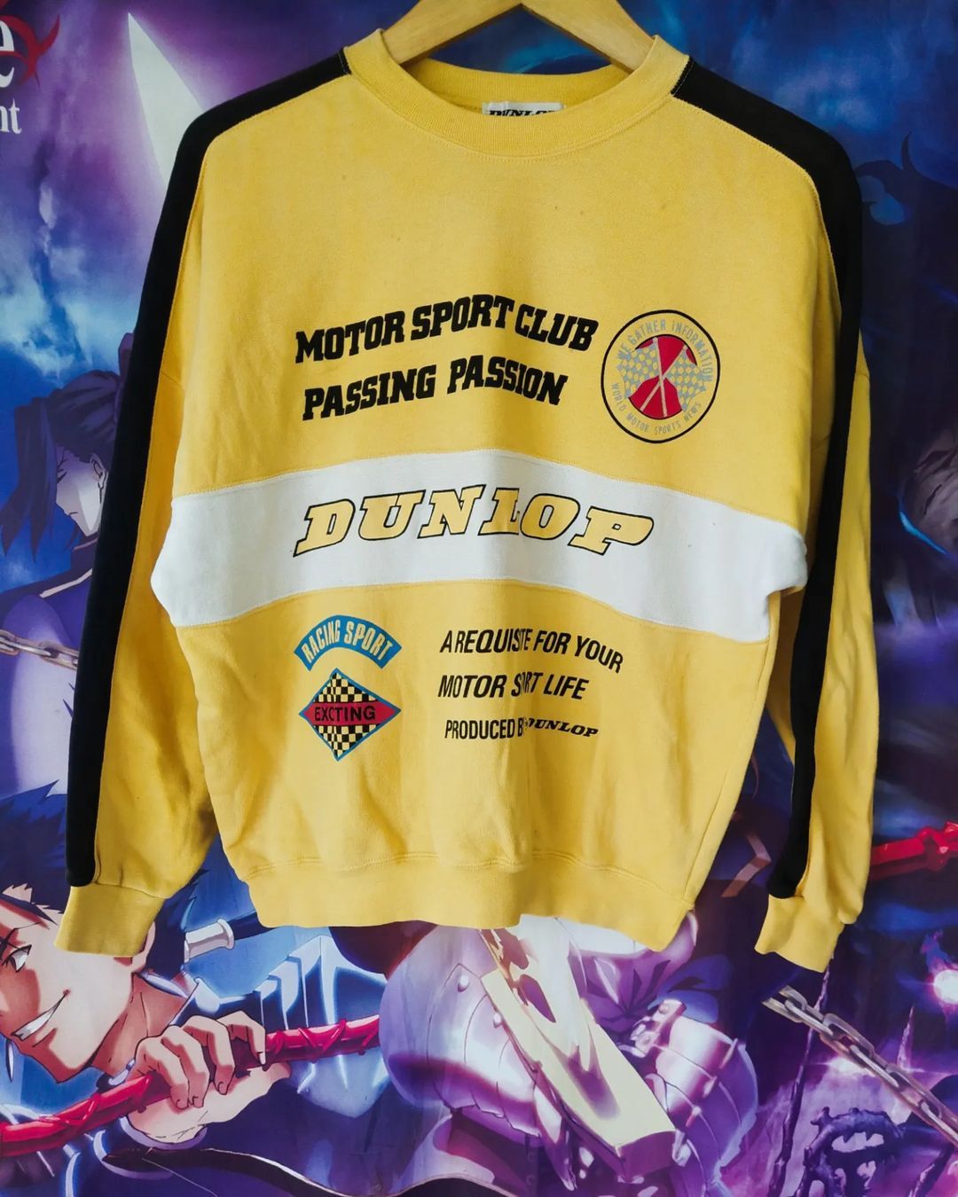 Dunlop × Vintage Dunlop Motosport Club Yellow Woman / Teenager Crewneck Size S / US 4 / IT 40 - 1 Thumbnail