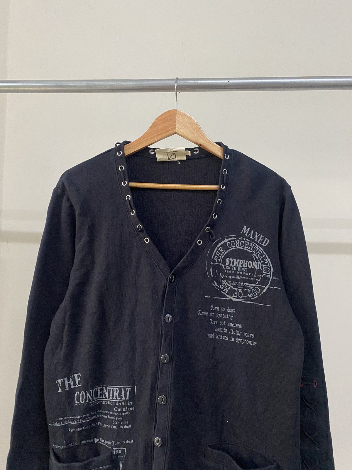Hysteric Glamour × Japanese Brand × Le Grande Bleu (L.G.B.) 45 Cardigan Punk Grunge Lgb Style Bondage Gothic Size US M / EU 48-50 / 2 - 11 Thumbnail