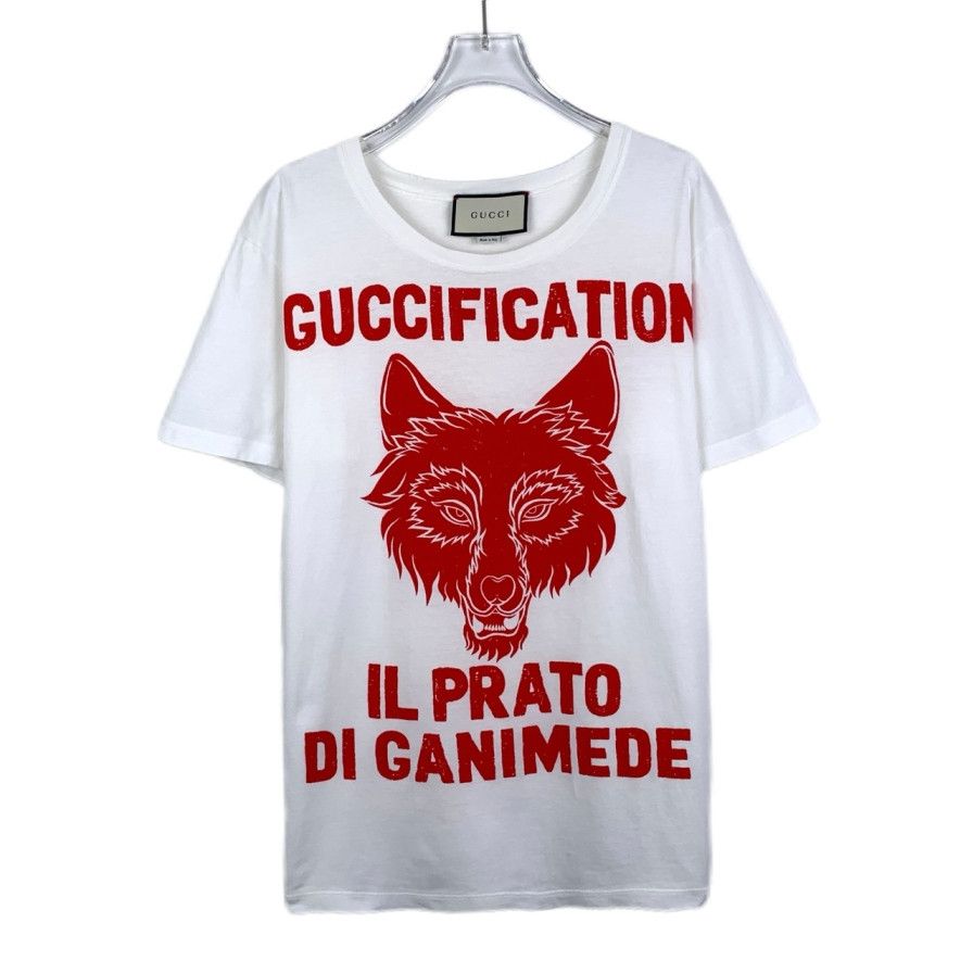 Gucci Gucci Logo Graphic Cotton Crewneck T-Shirt (Size S) Size S / US 4 / IT 40 - 1 Thumbnail