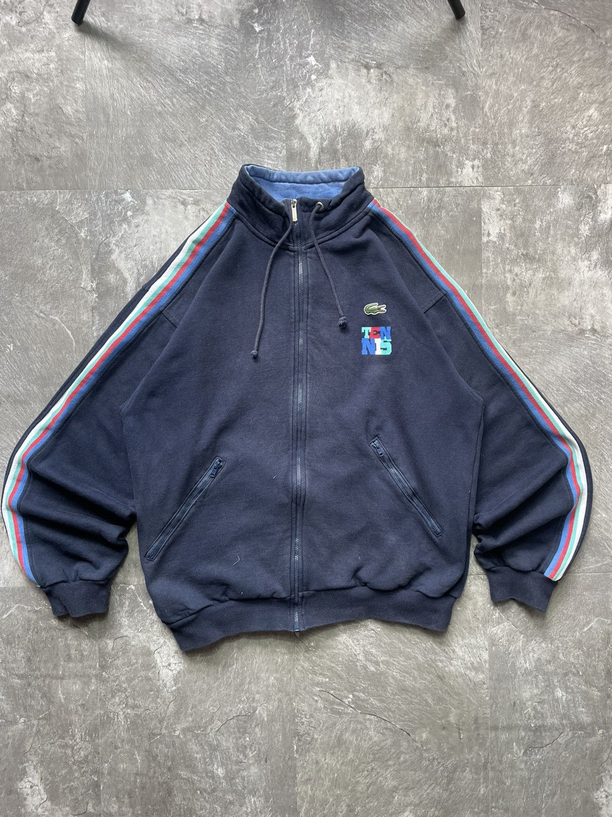 Lacoste Lacoste Tennis Zip Hoodie Blue Vintage RARE Size US L / EU 52-54 / 3 - 1 Thumbnail