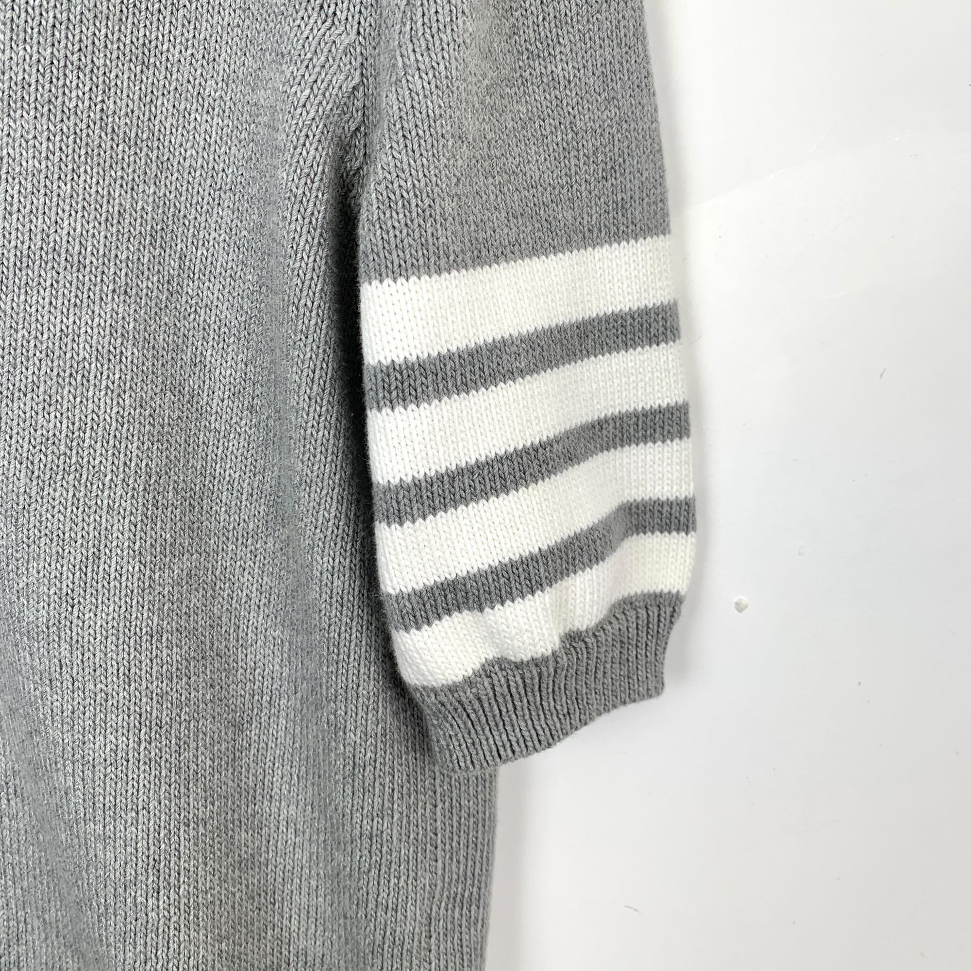 Thom Browne Thom Browne Grey Classic Four-Bar Cotton Knit Polo Shirt Sho Size S / US 4 / IT 40 - 5 Thumbnail